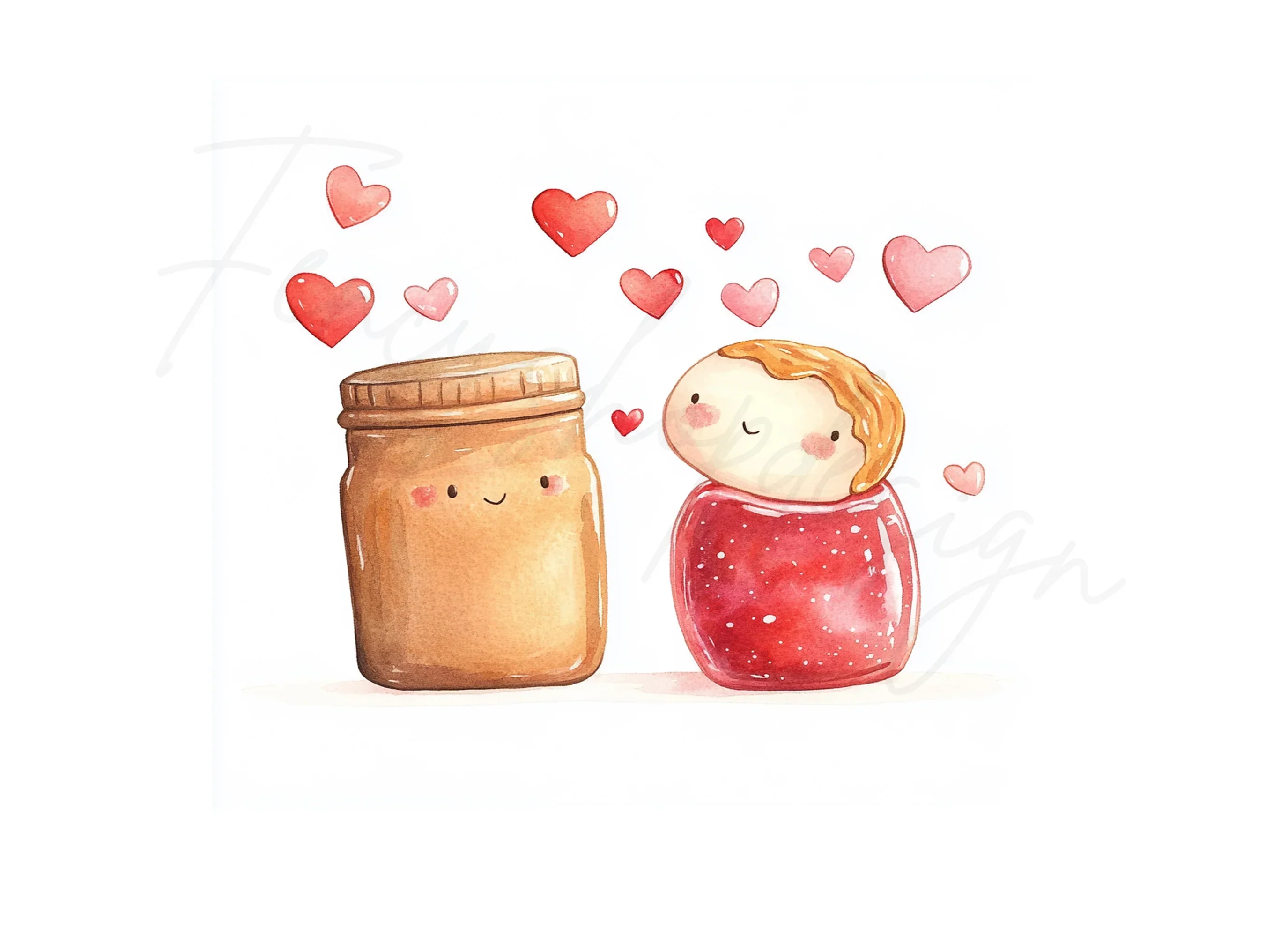Peanut Butter and Jelly Love Clipart Bundle - Image 2