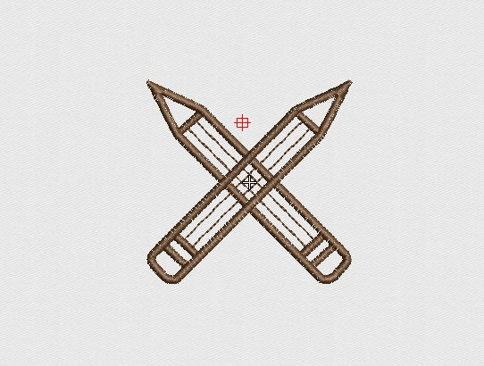 Pencil Embroidery Design