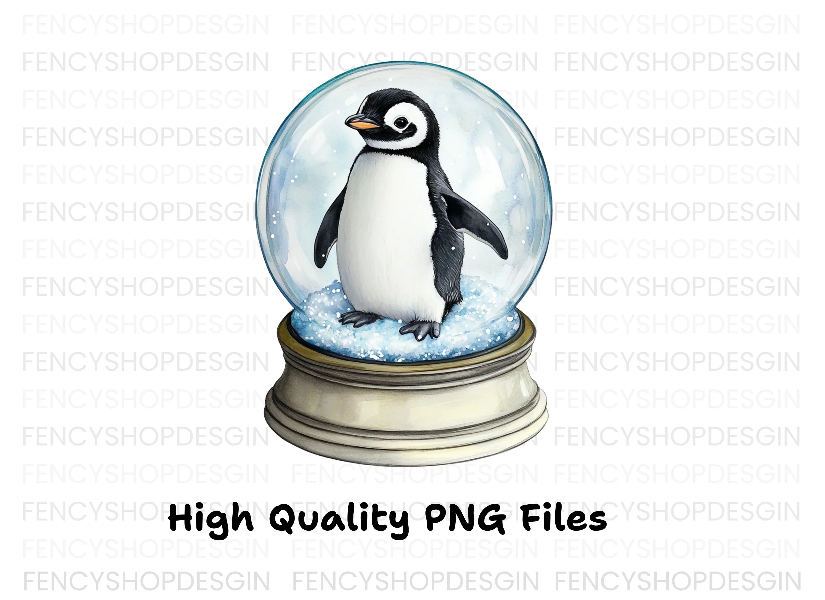 Penguin Snow Globe Clipart Bundle - Image 3