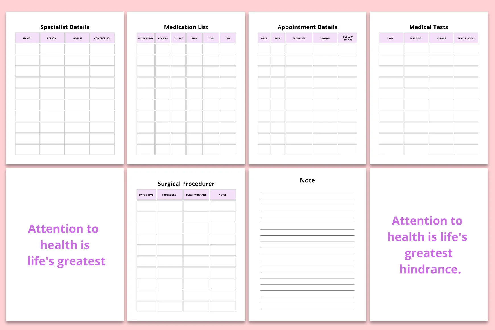 Personal Details Planner - Image 5