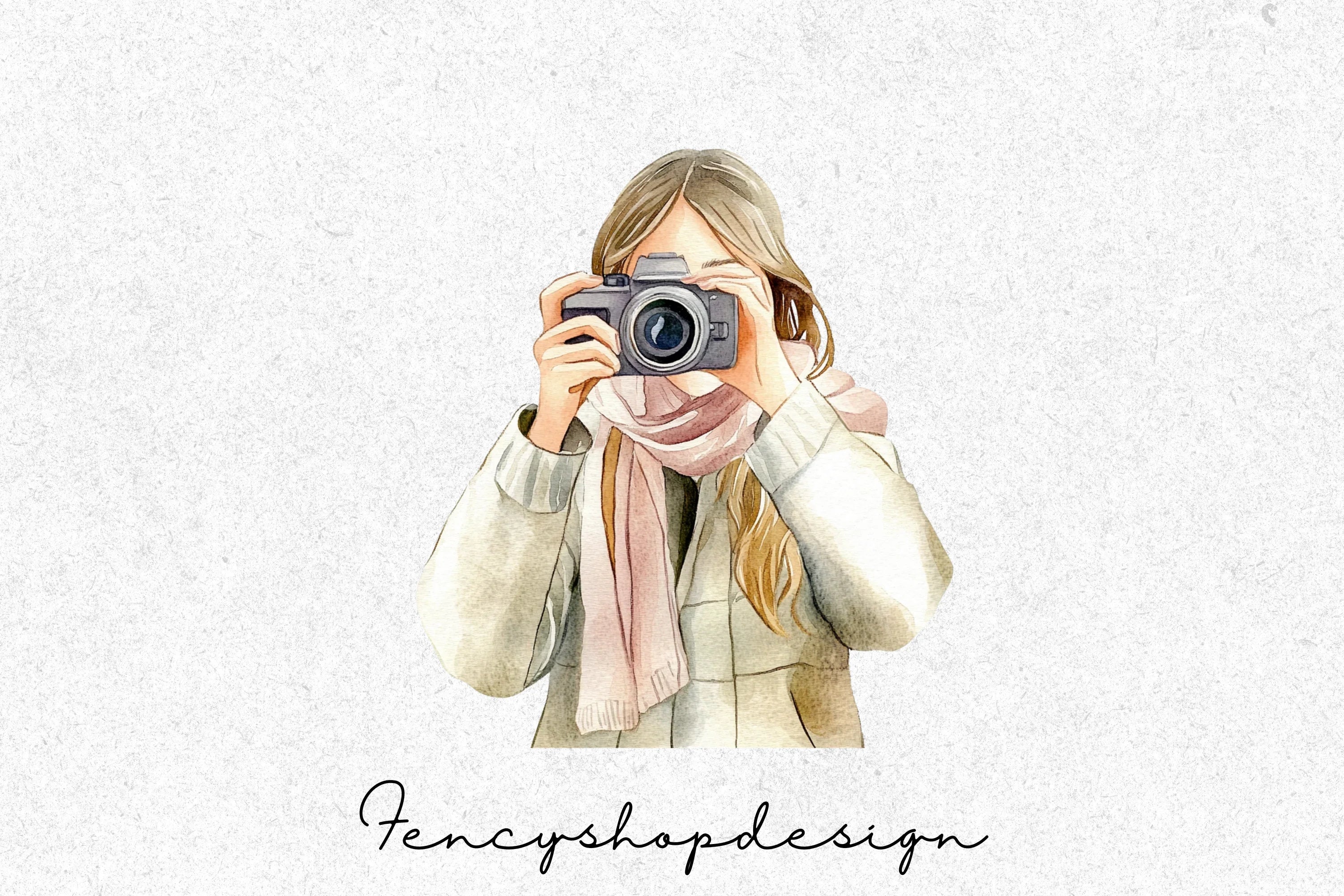 Photographer Girls Clipart Bundle - Image 7