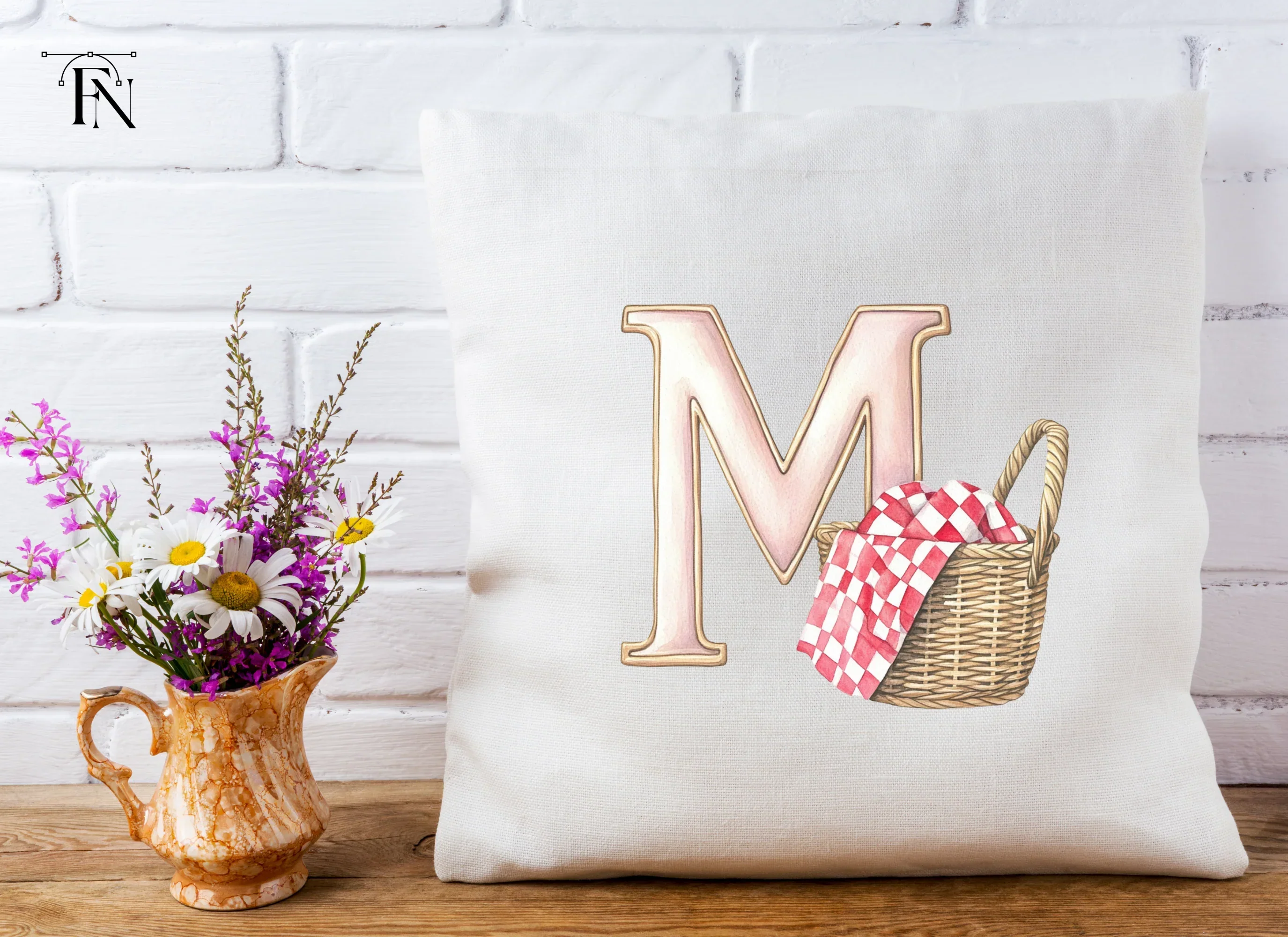 Picnic Basket Letter Duo Clipart Bundle - Image 5
