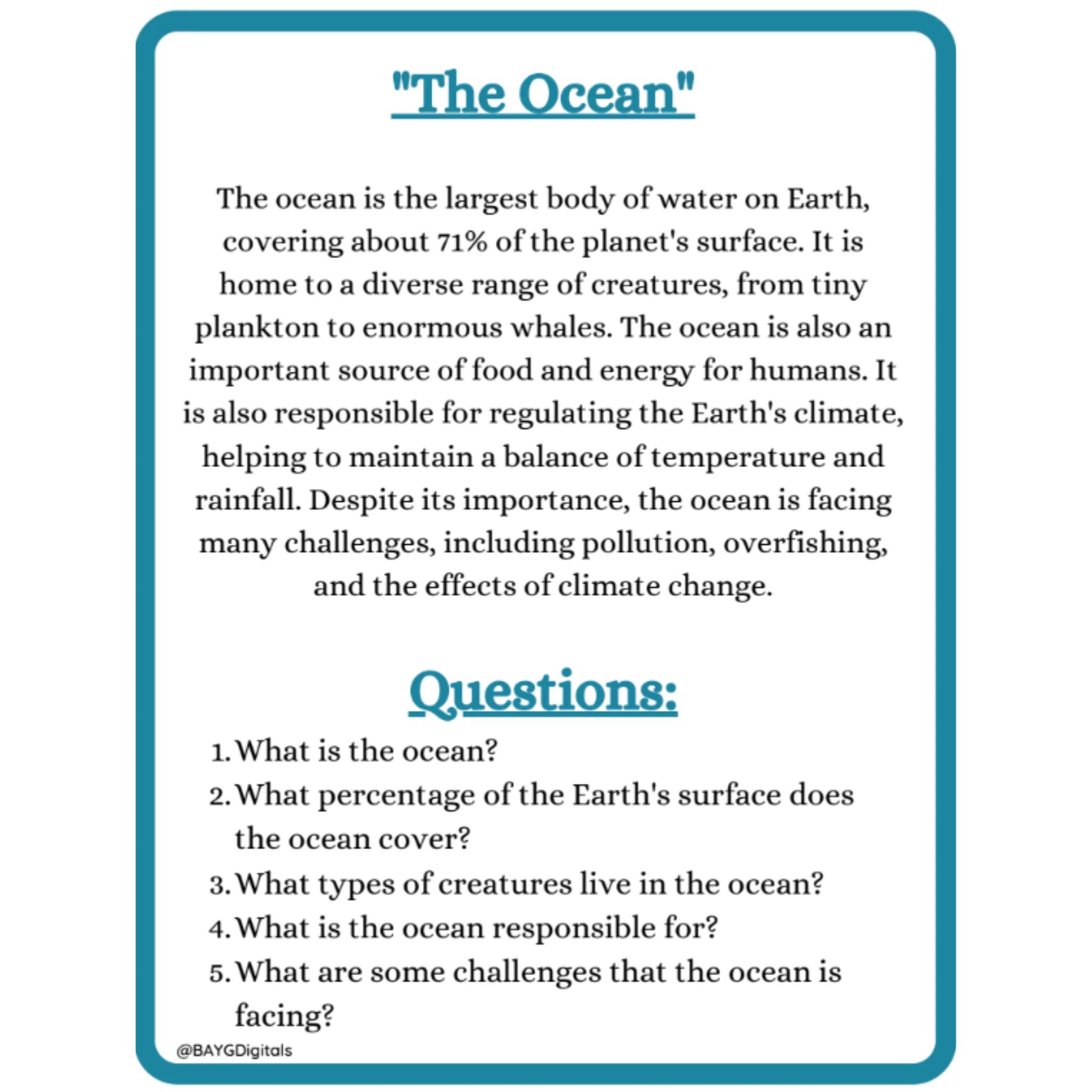 Picture Reading Comprehension Passages for Kids - Image 5