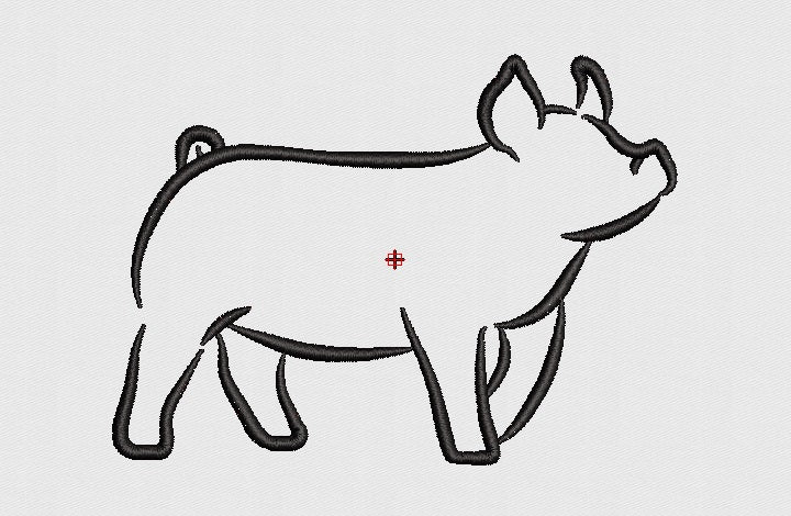 Pig Embroidery Design