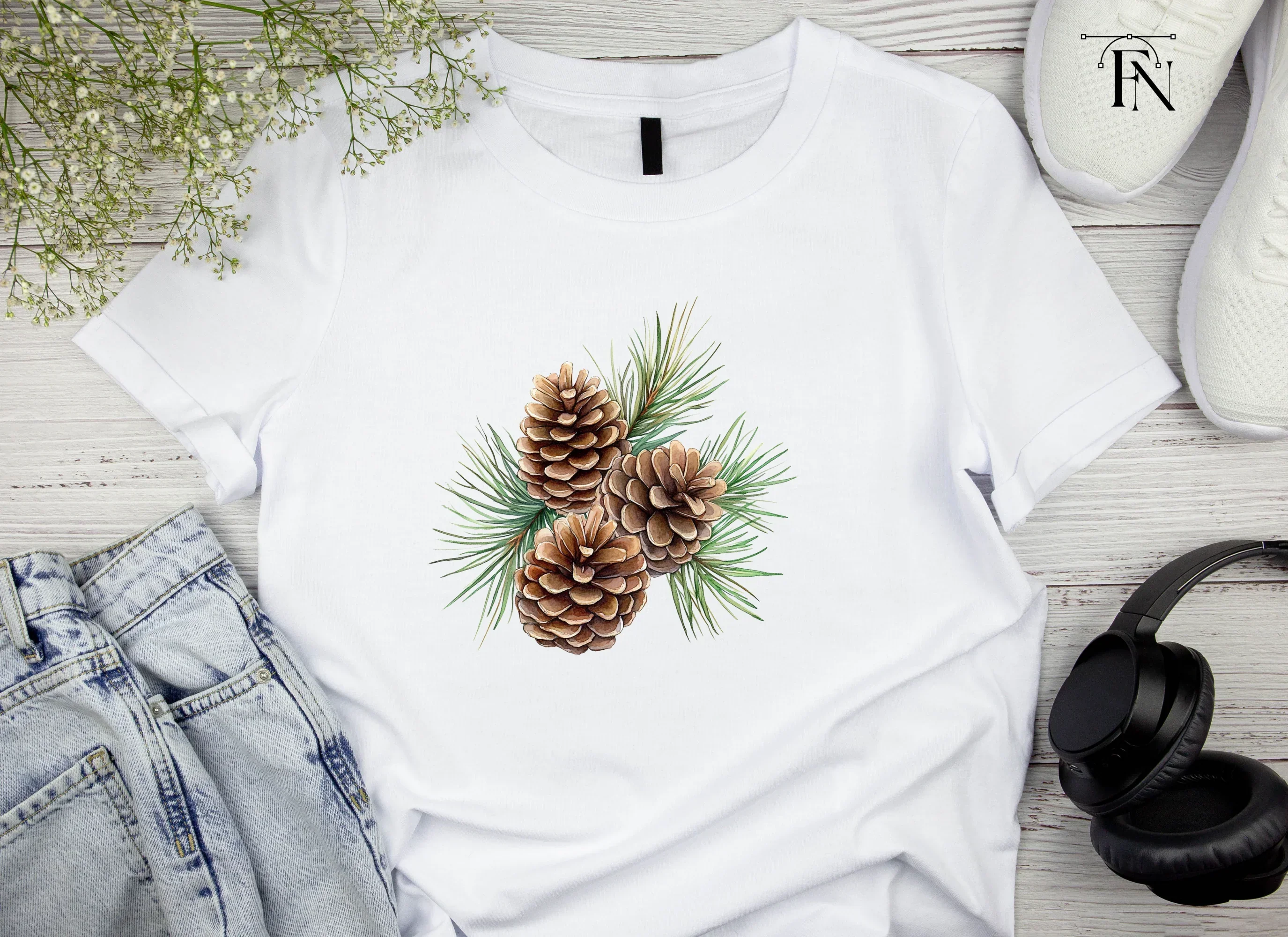 Pine Cones and Needles Clipart Bundle - Image 5