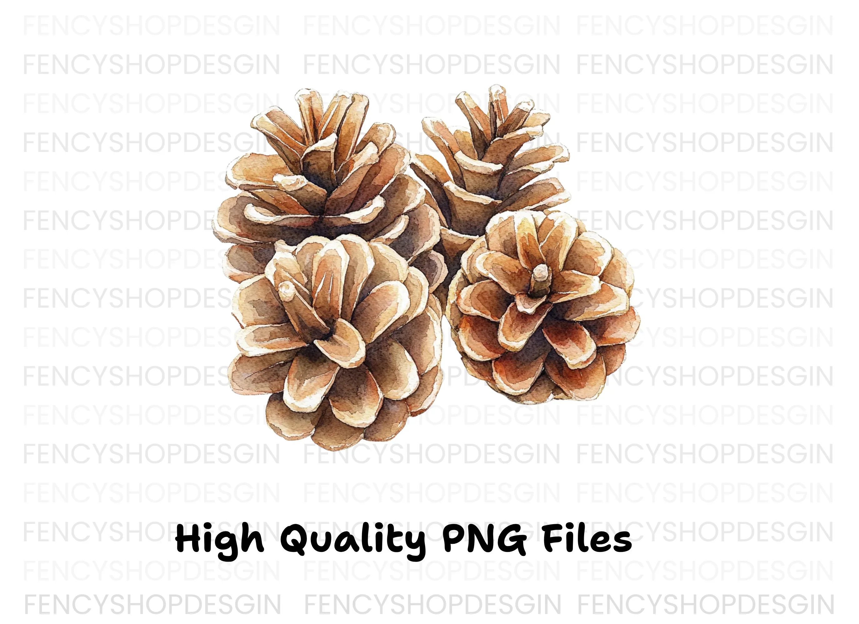 Pine Cones Clipart Bundle - Image 2