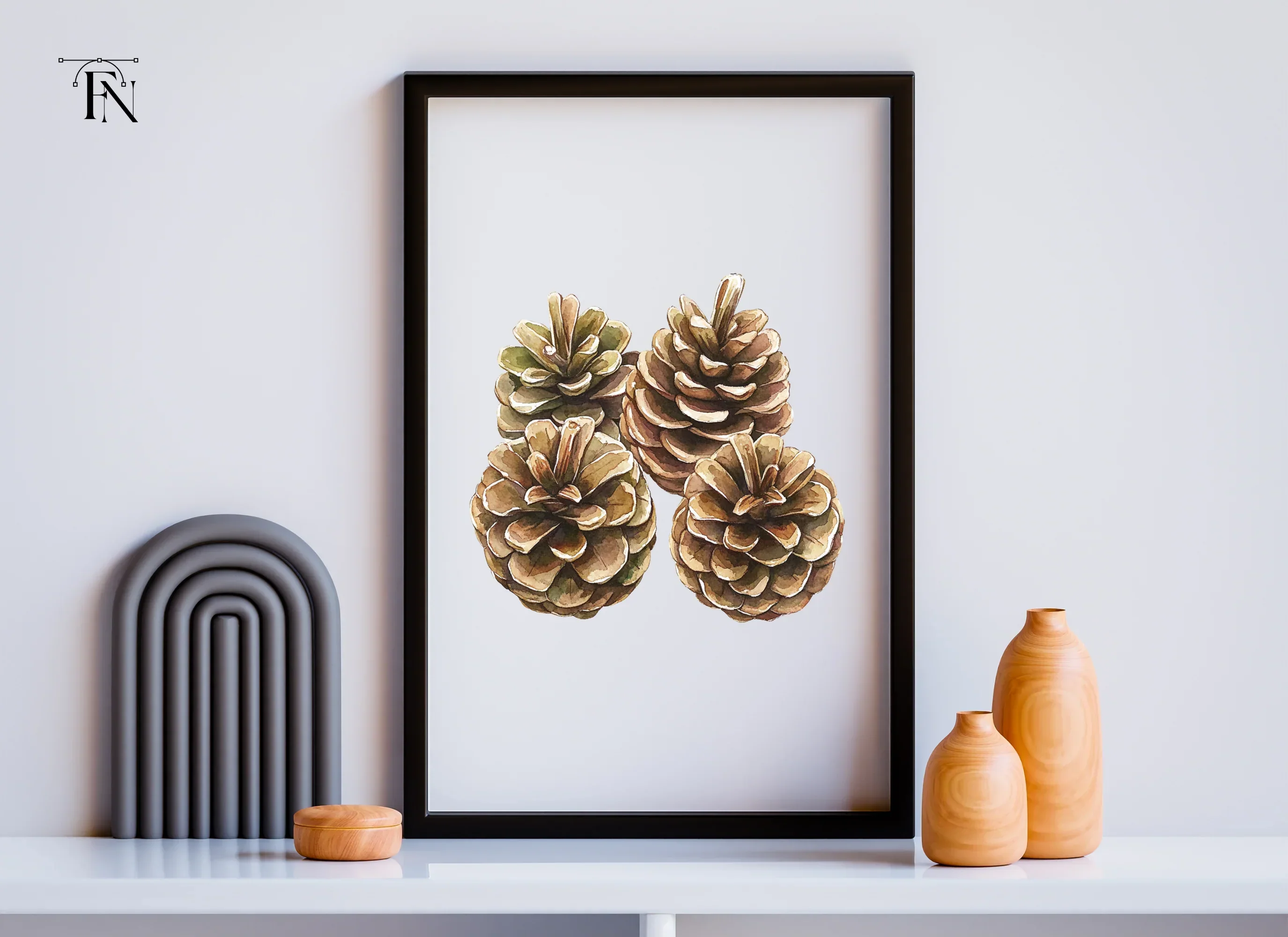 Pine Cones Clipart Bundle - Image 4