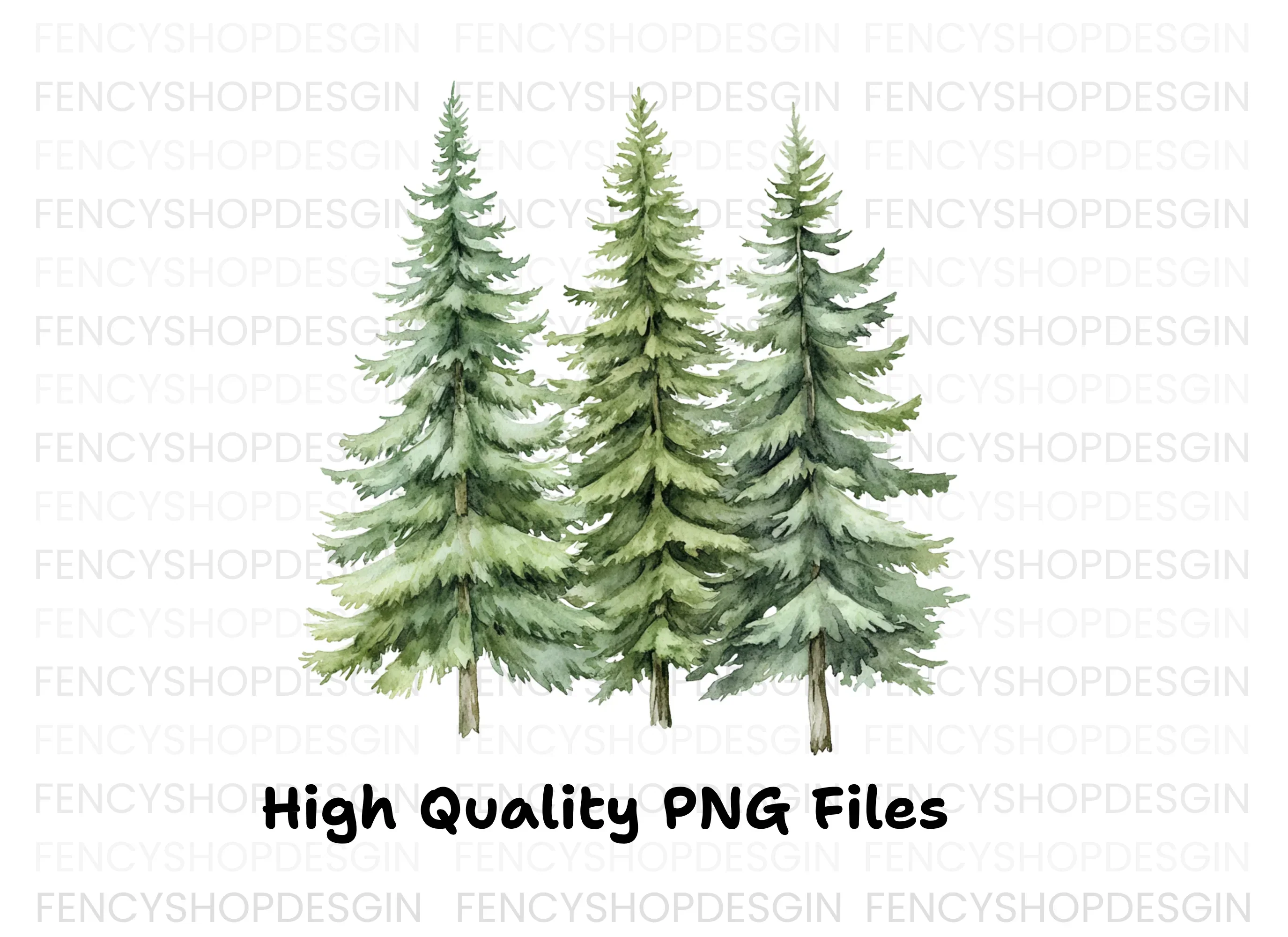 Pine Tree Forest Clipart Bundle - Image 2