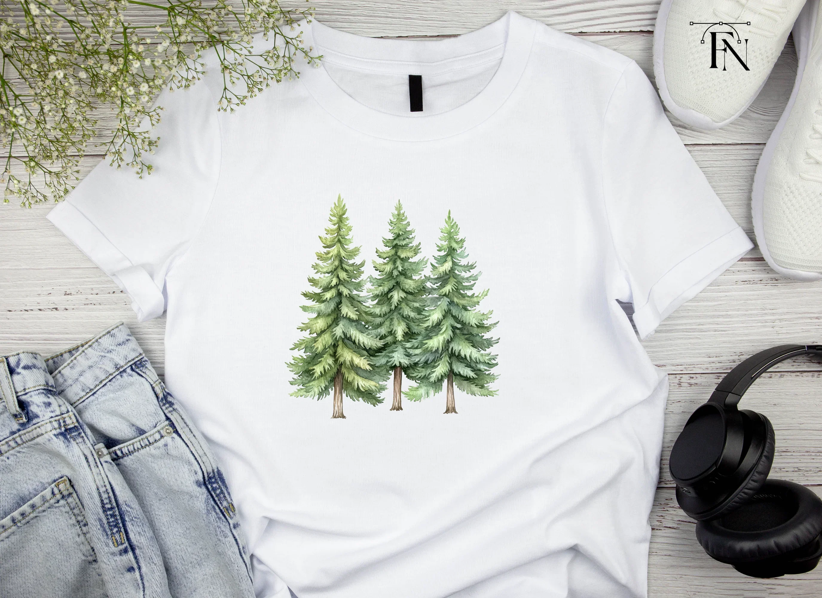 Pine Tree Forest Clipart Bundle - Image 5