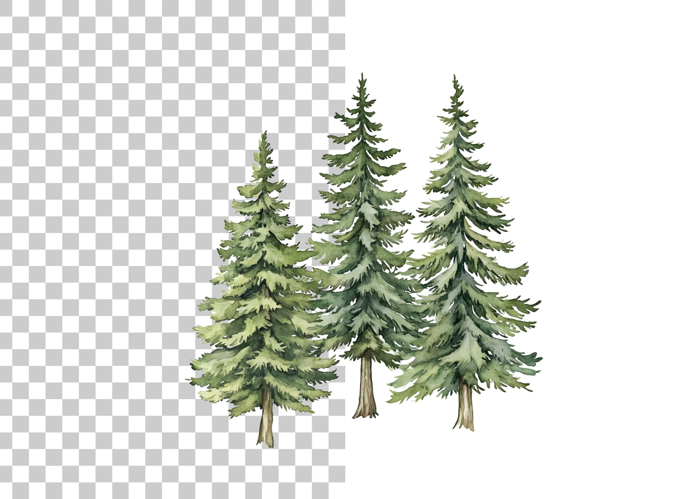 Pine Tree Forest Clipart Bundle - Image 6