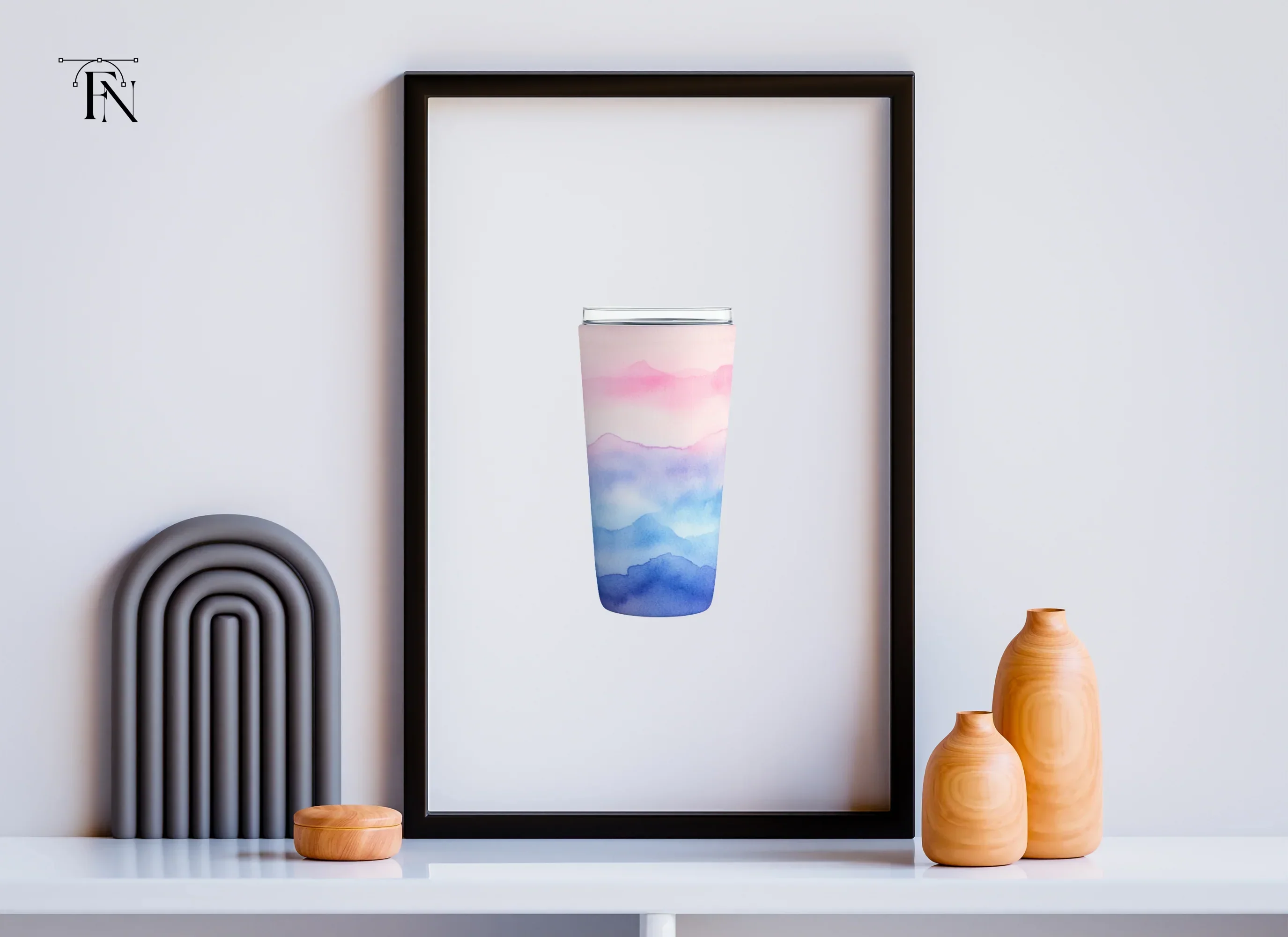 Pink and Blue Tumbler Clipart Bundle - Image 6