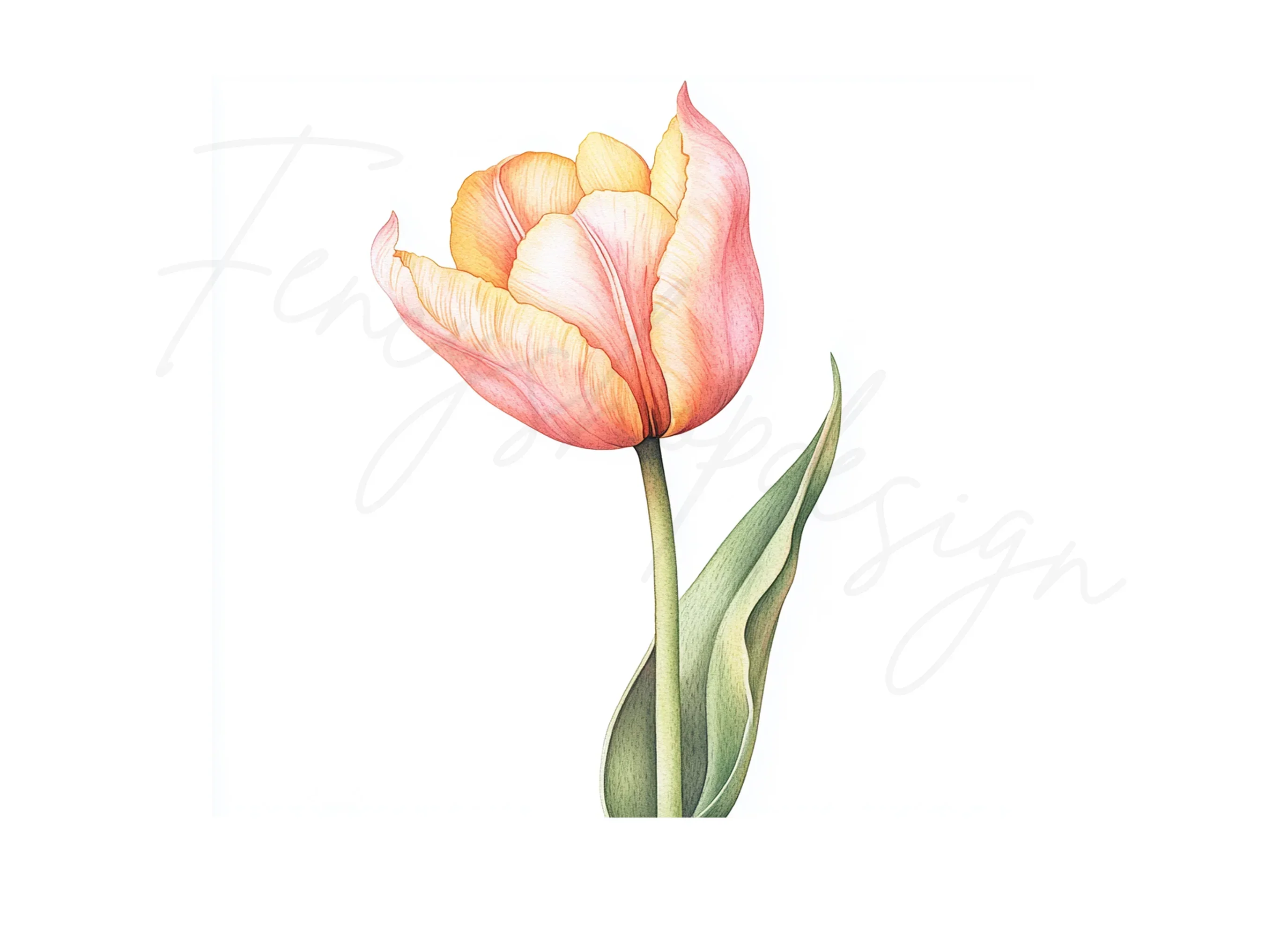 Pink and Yellow Tulip Clipart Bundle - Image 2