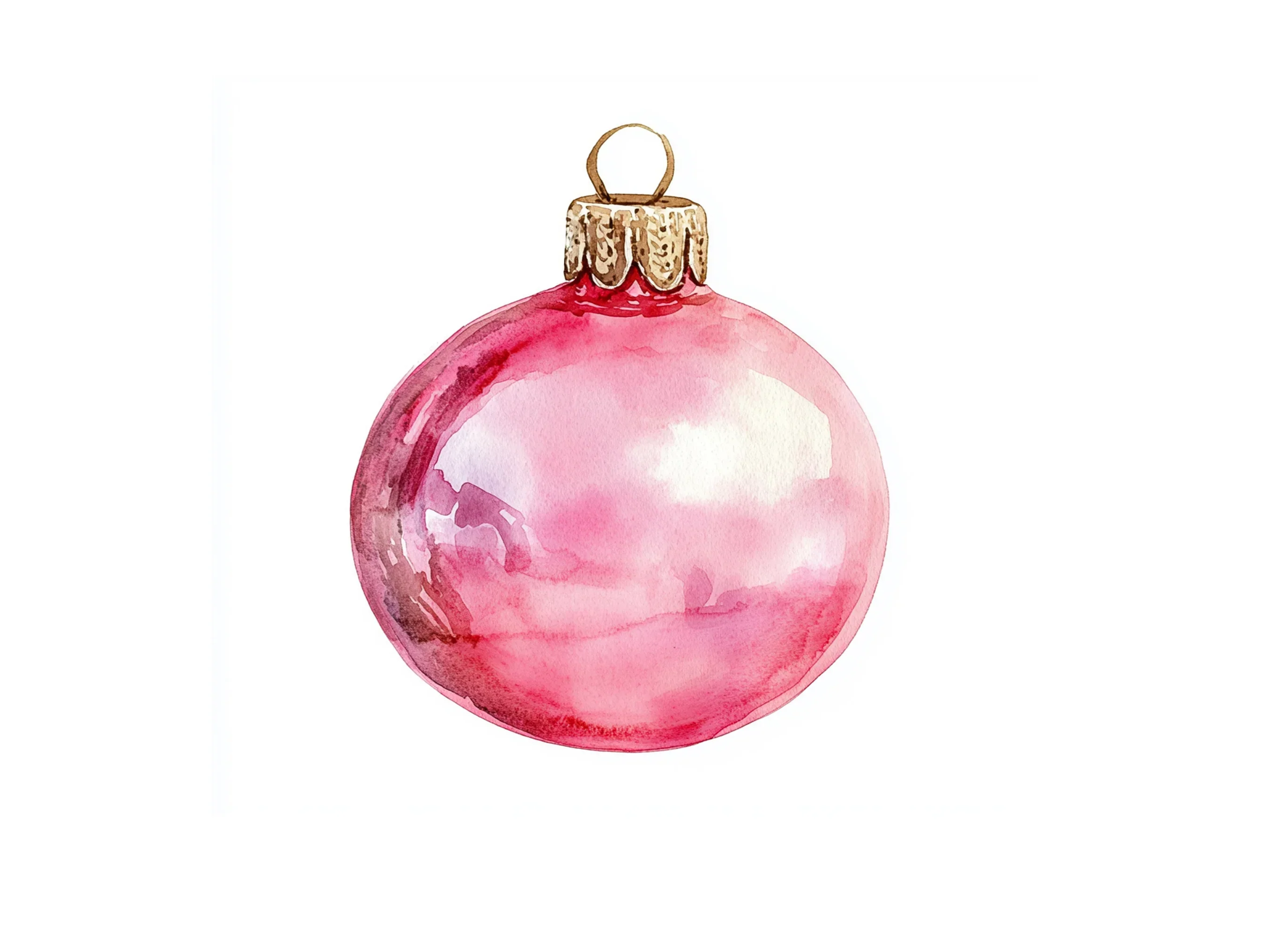 Pink Christmas Baubles Clipart Bundle - Image 2
