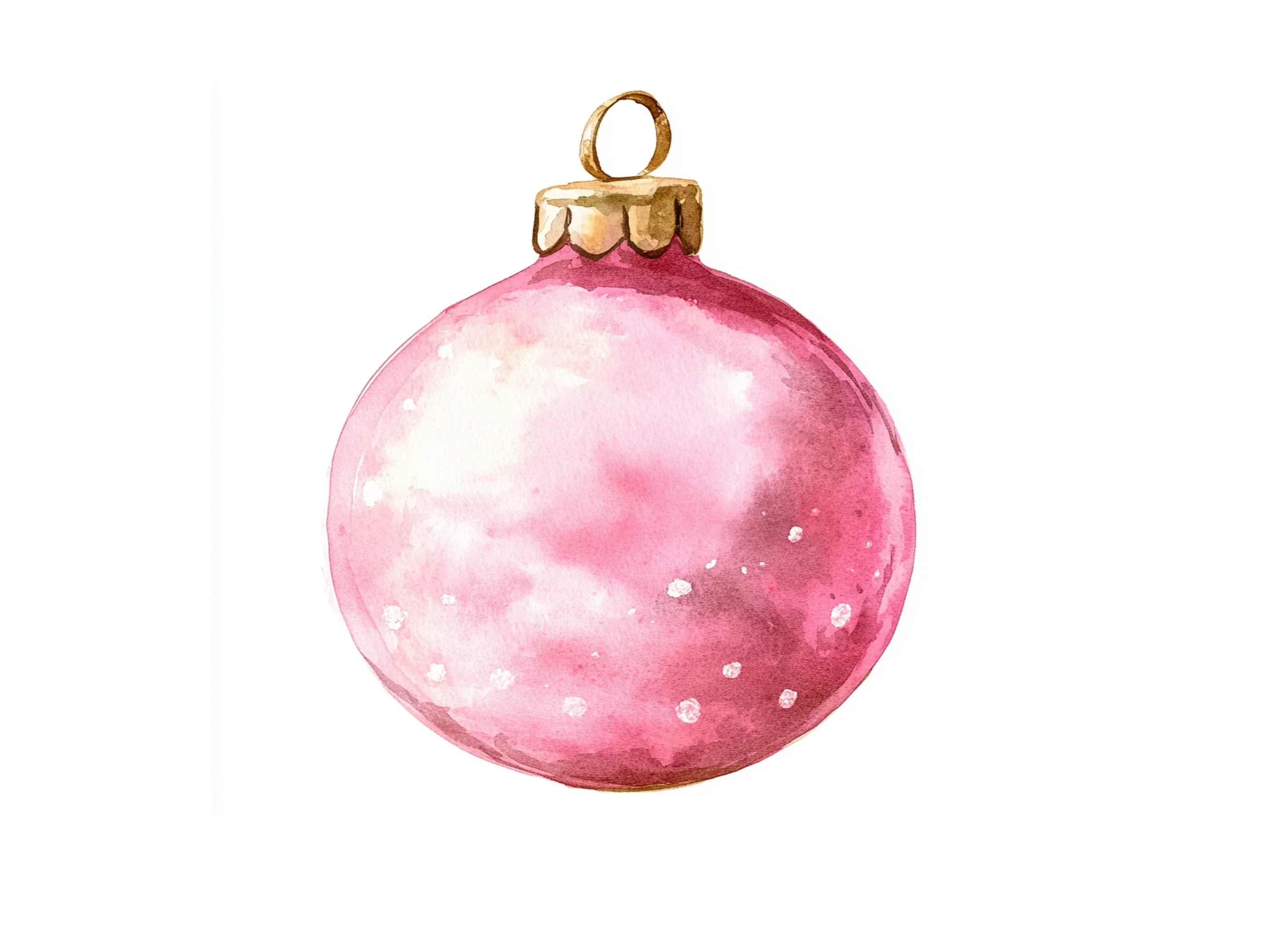 Pink Christmas Baubles Clipart Bundle - Image 3