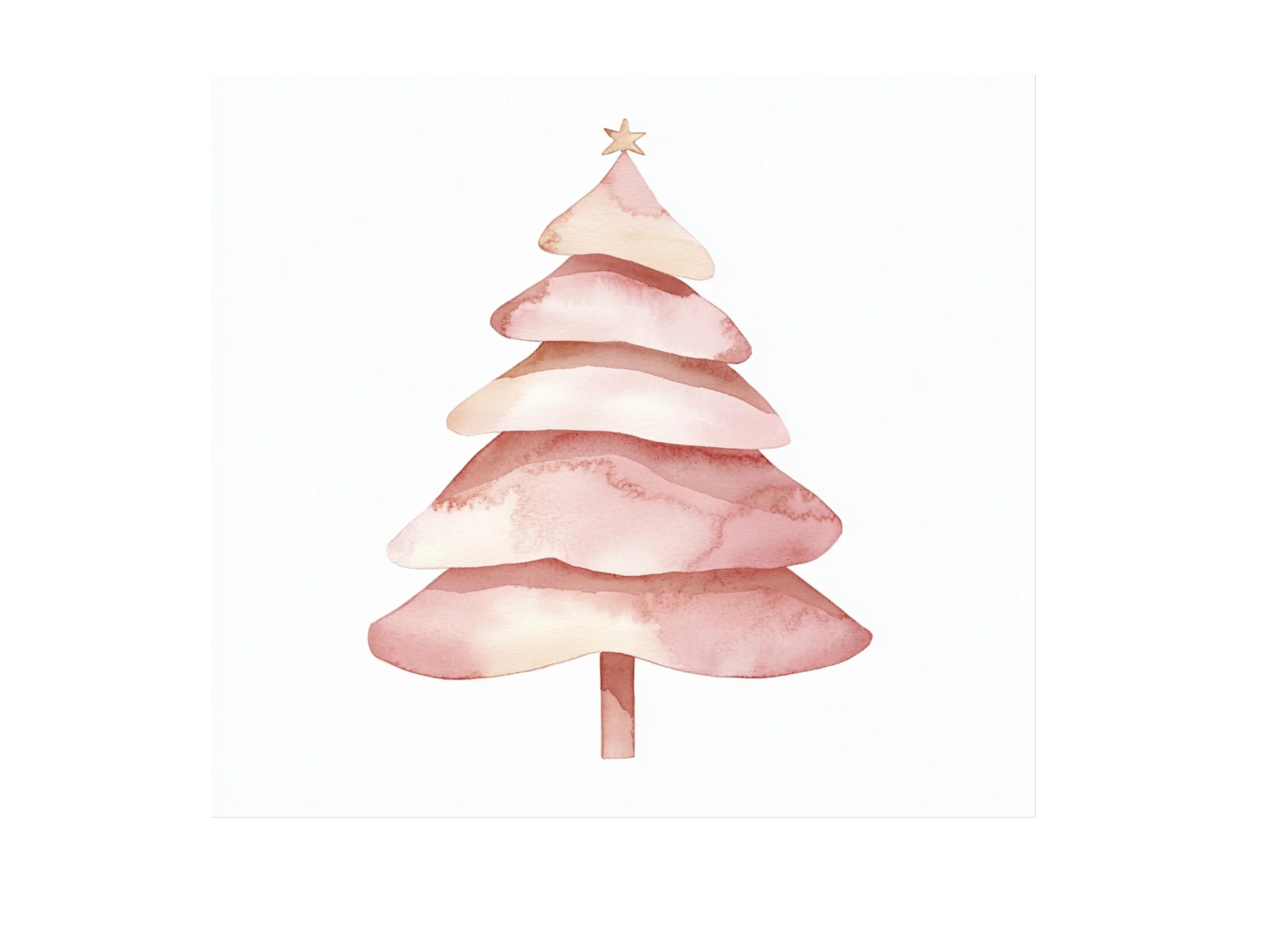 Pink Christmas Tree Clipart Bundle - Image 3