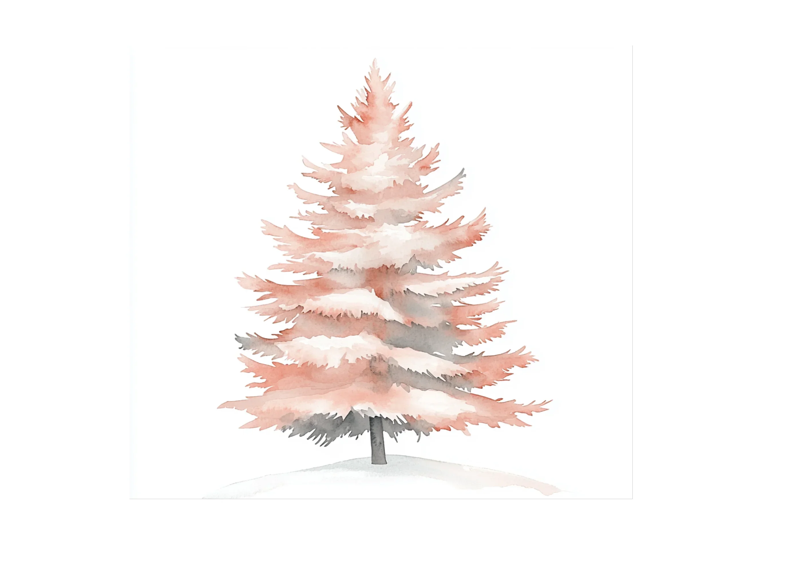Pink Christmas Tree Clipart Bundle - Image 2