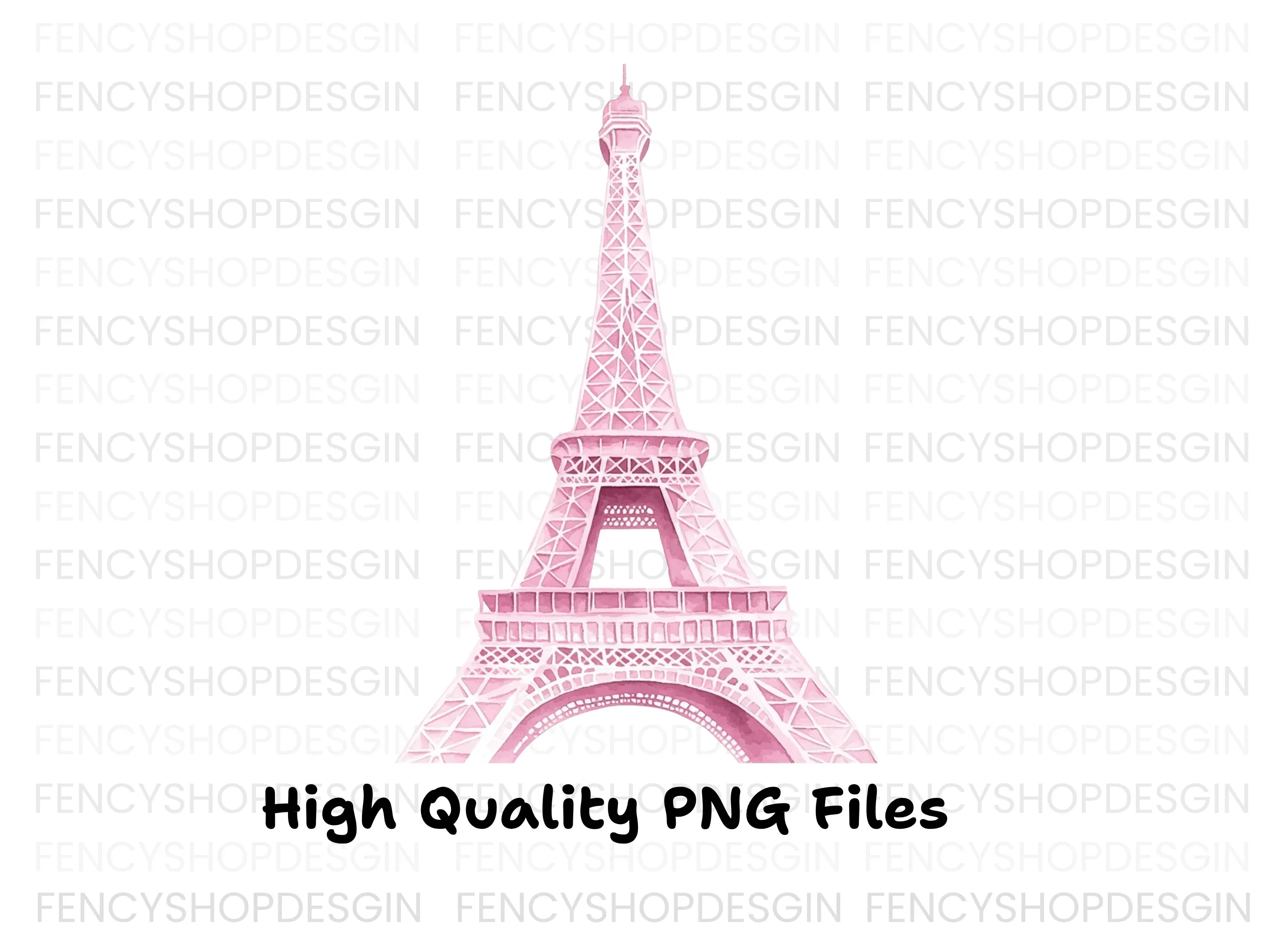 Pink Eiffel Tower Clipart Bundle - Image 2