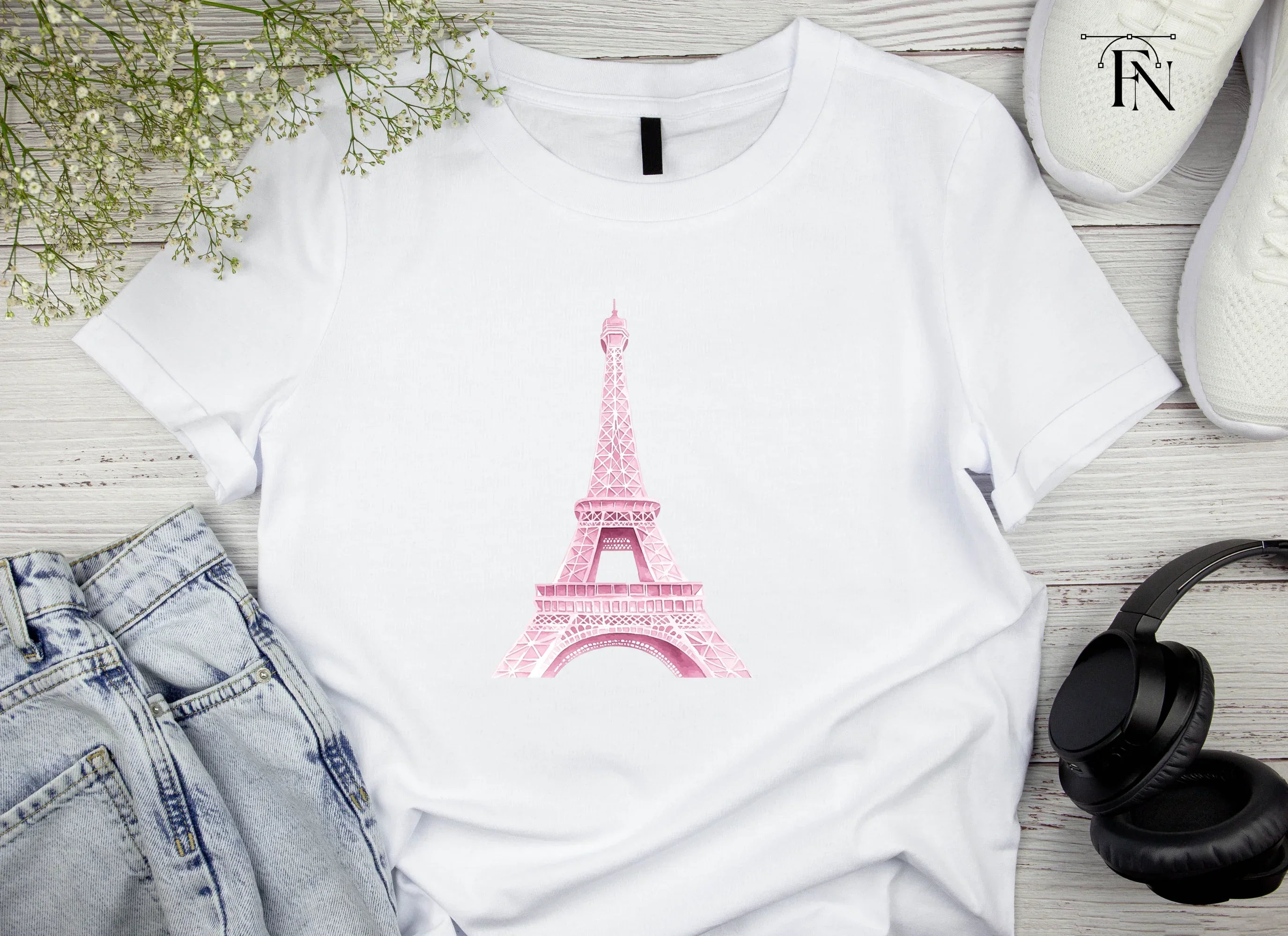 Pink Eiffel Tower Clipart Bundle - Image 5