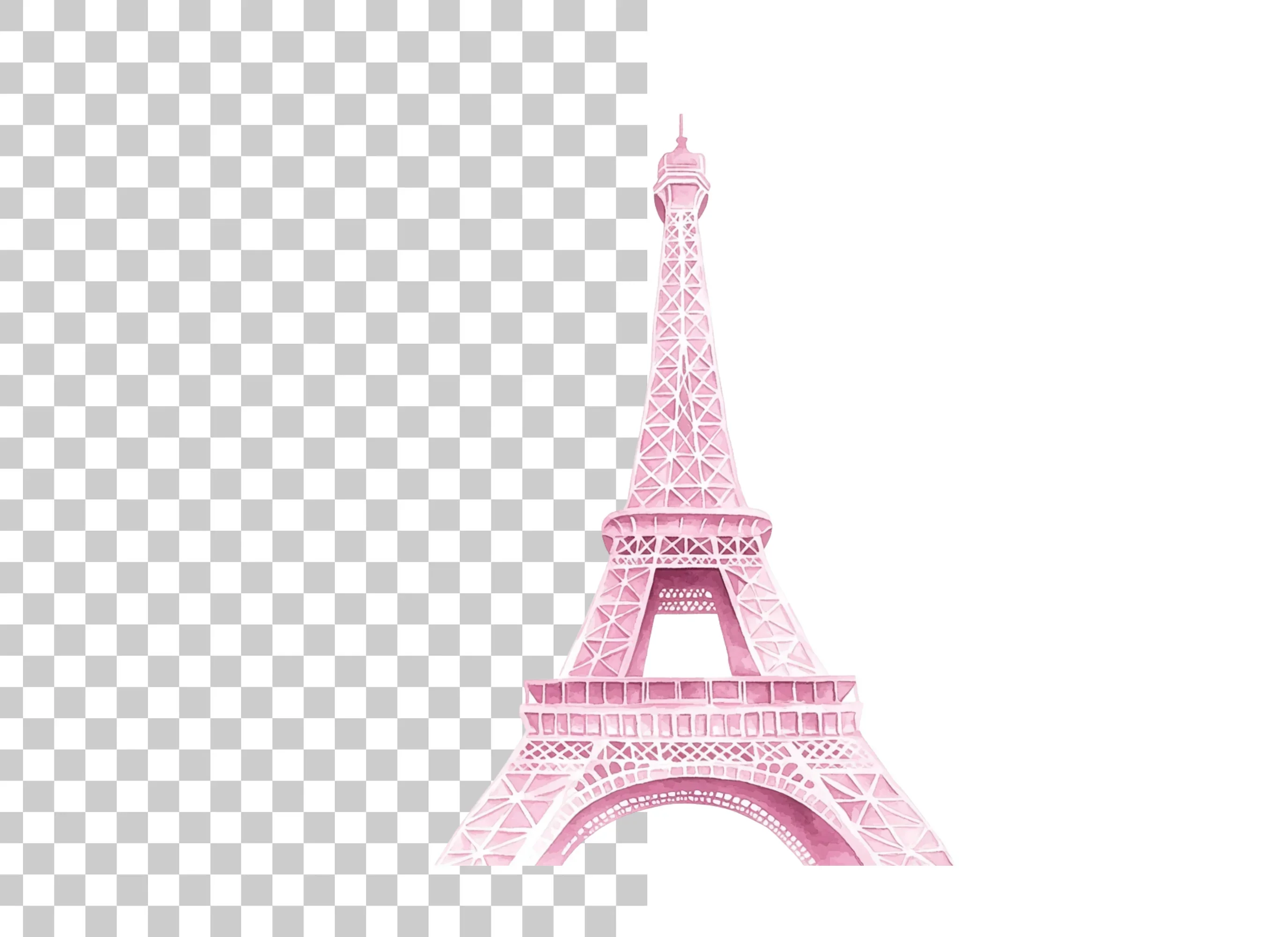 Pink Eiffel Tower Clipart Bundle - Image 6