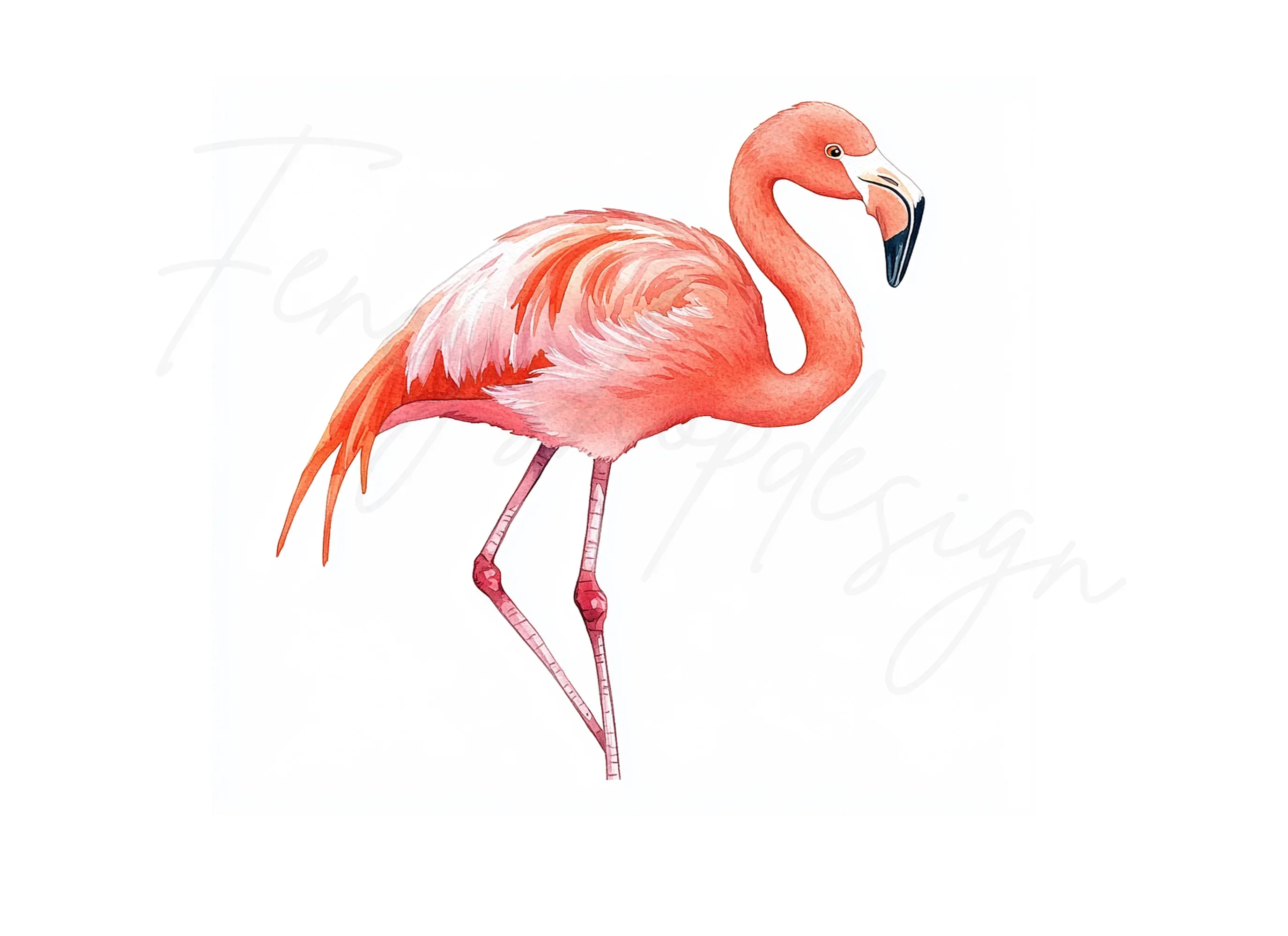 Pink Flamingo Clipart Bundle - Image 2