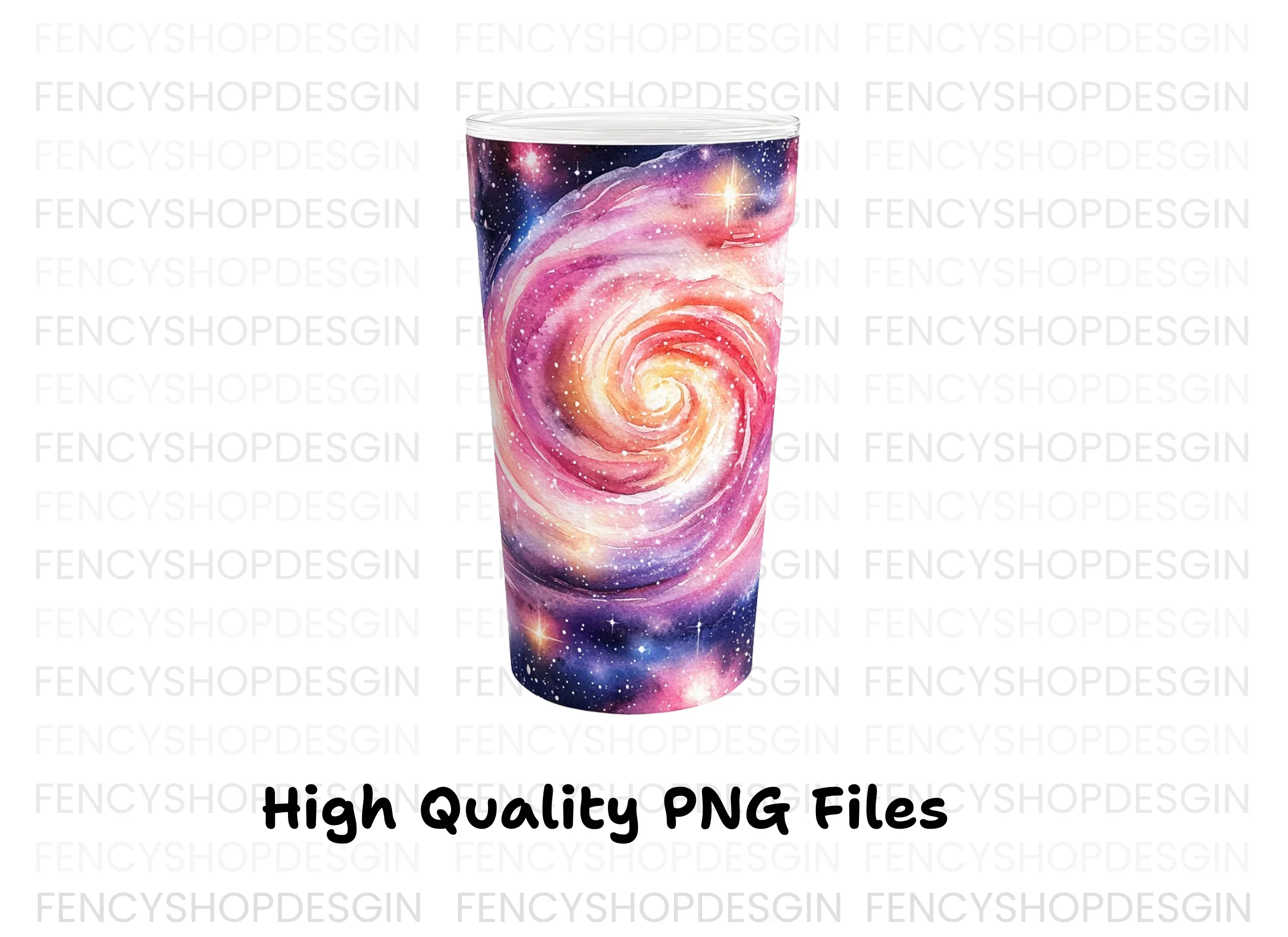Pink Galaxy Swirl Tumbler Clipart Bundle - Image 2