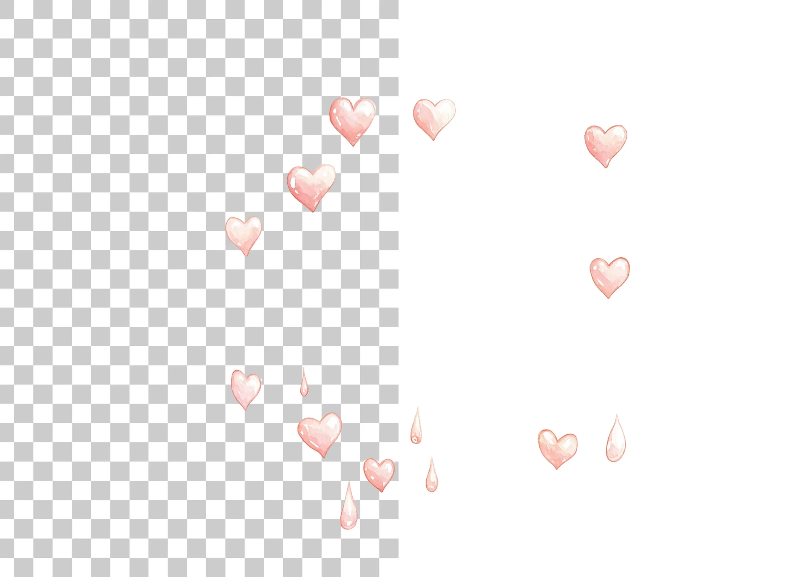 Pink Hearts Clipart Bundle - Image 3