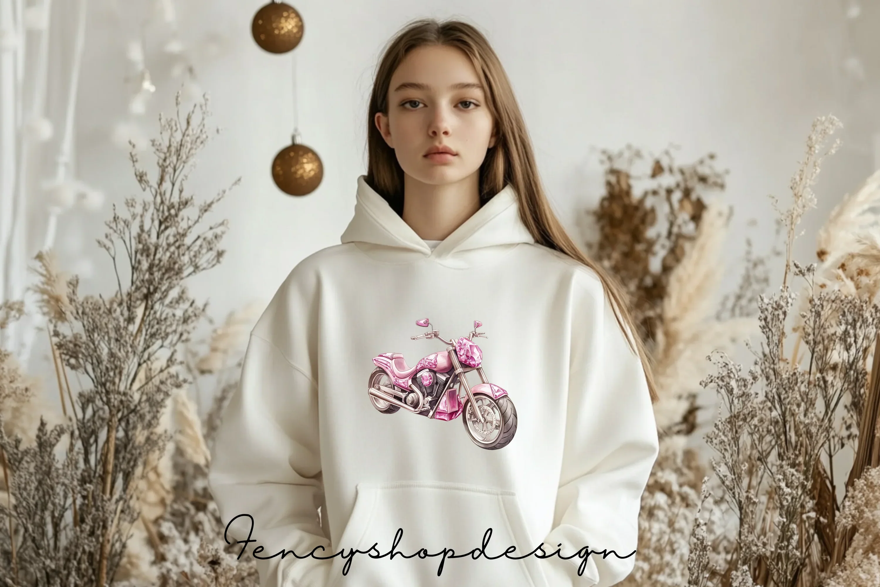 Pink Motorcycles Clipart Bundle - Image 6