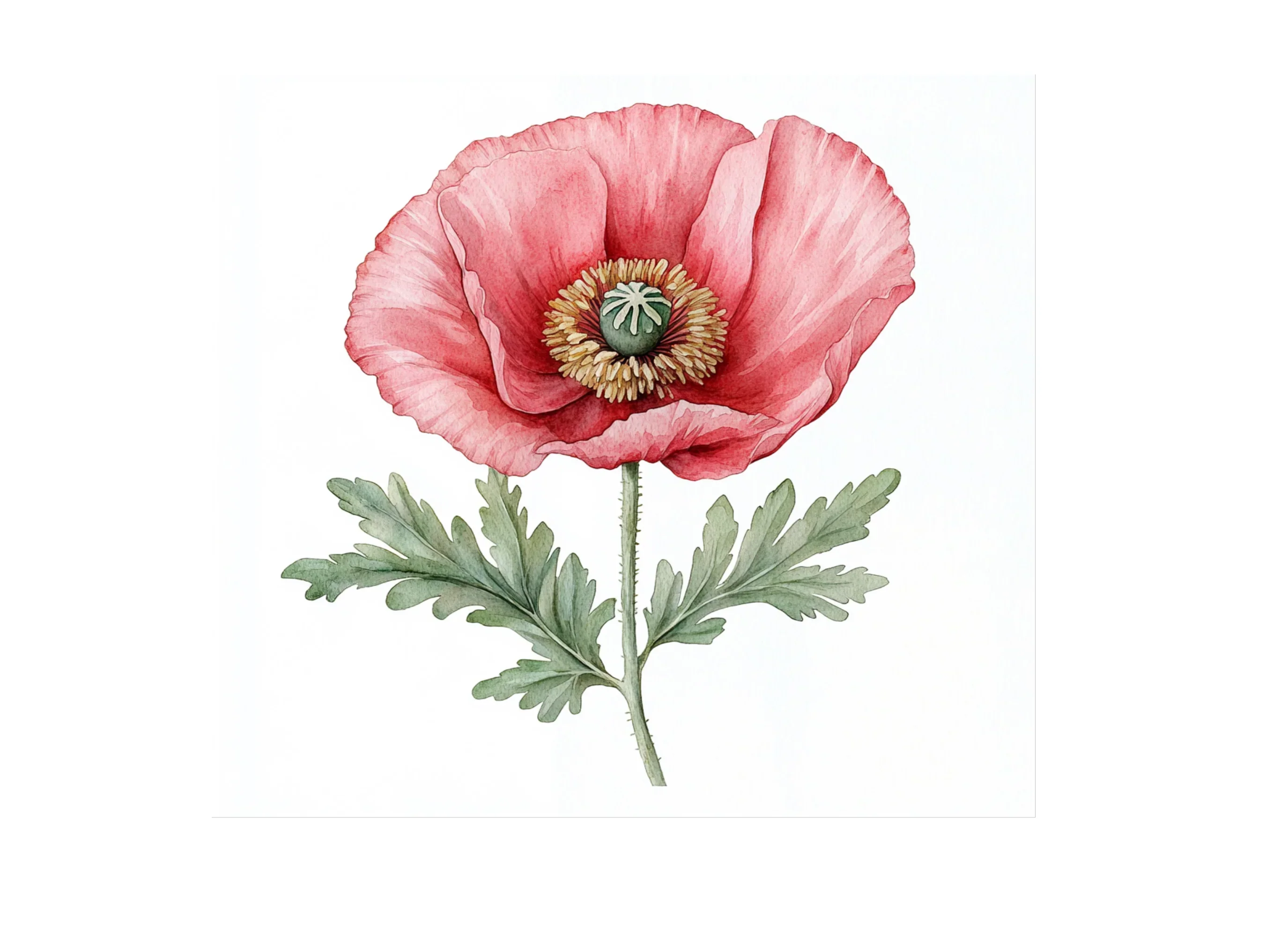 Pink Poppy Clipart Bundle - Image 3