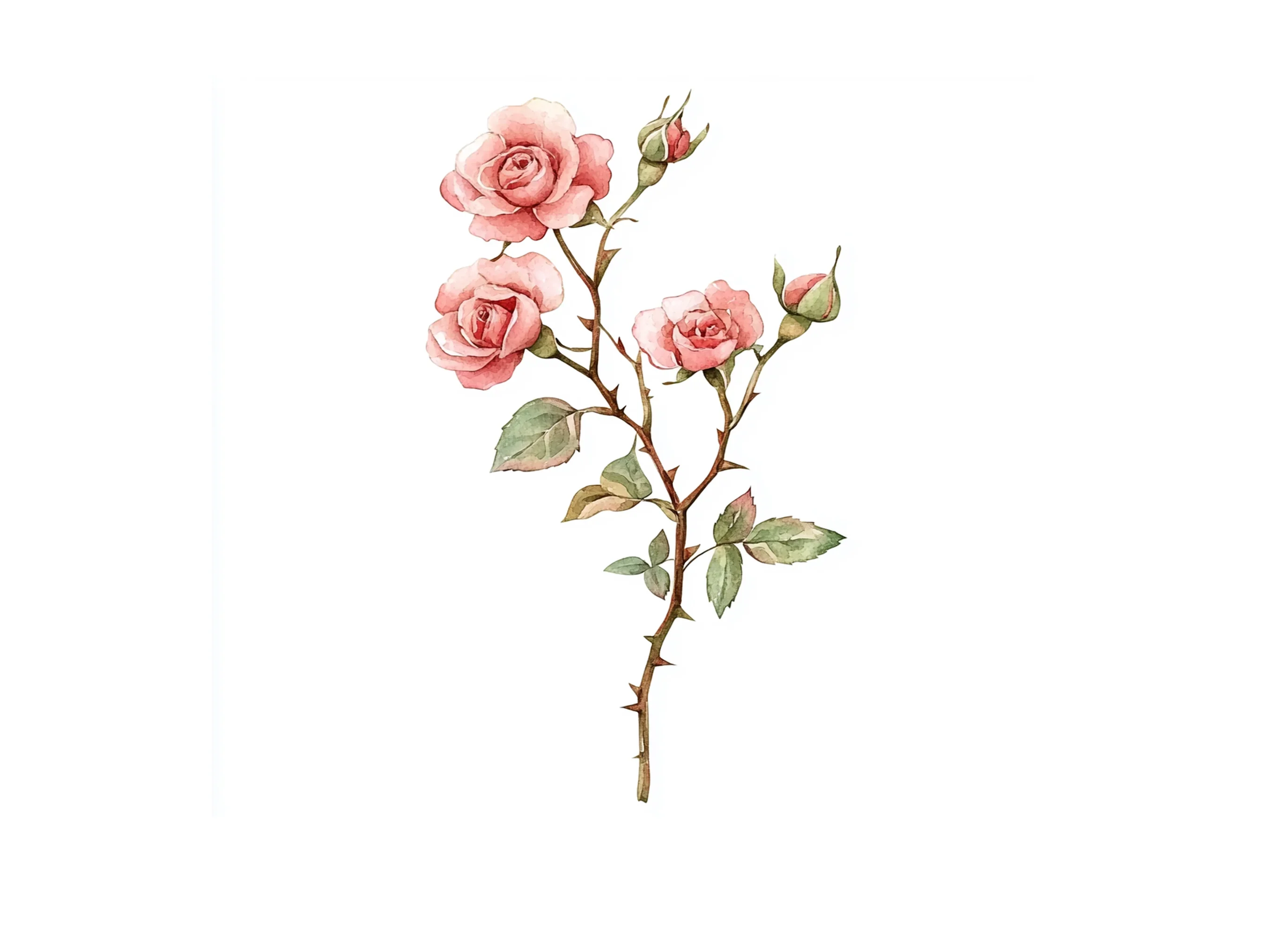 Pink Rose Clipart Bundle - Image 3