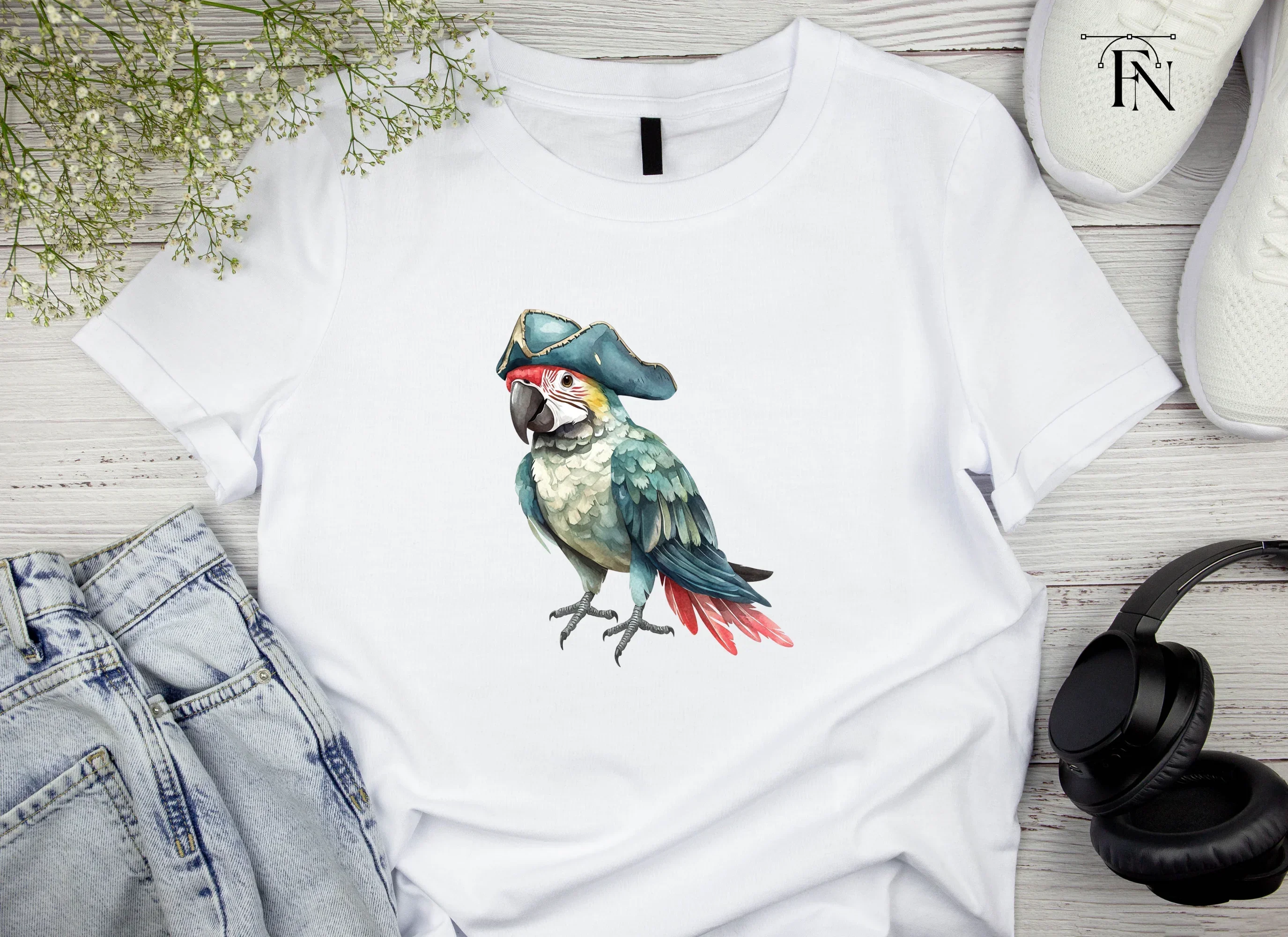 Pirate Parrot Clipart Bundle - Image 4
