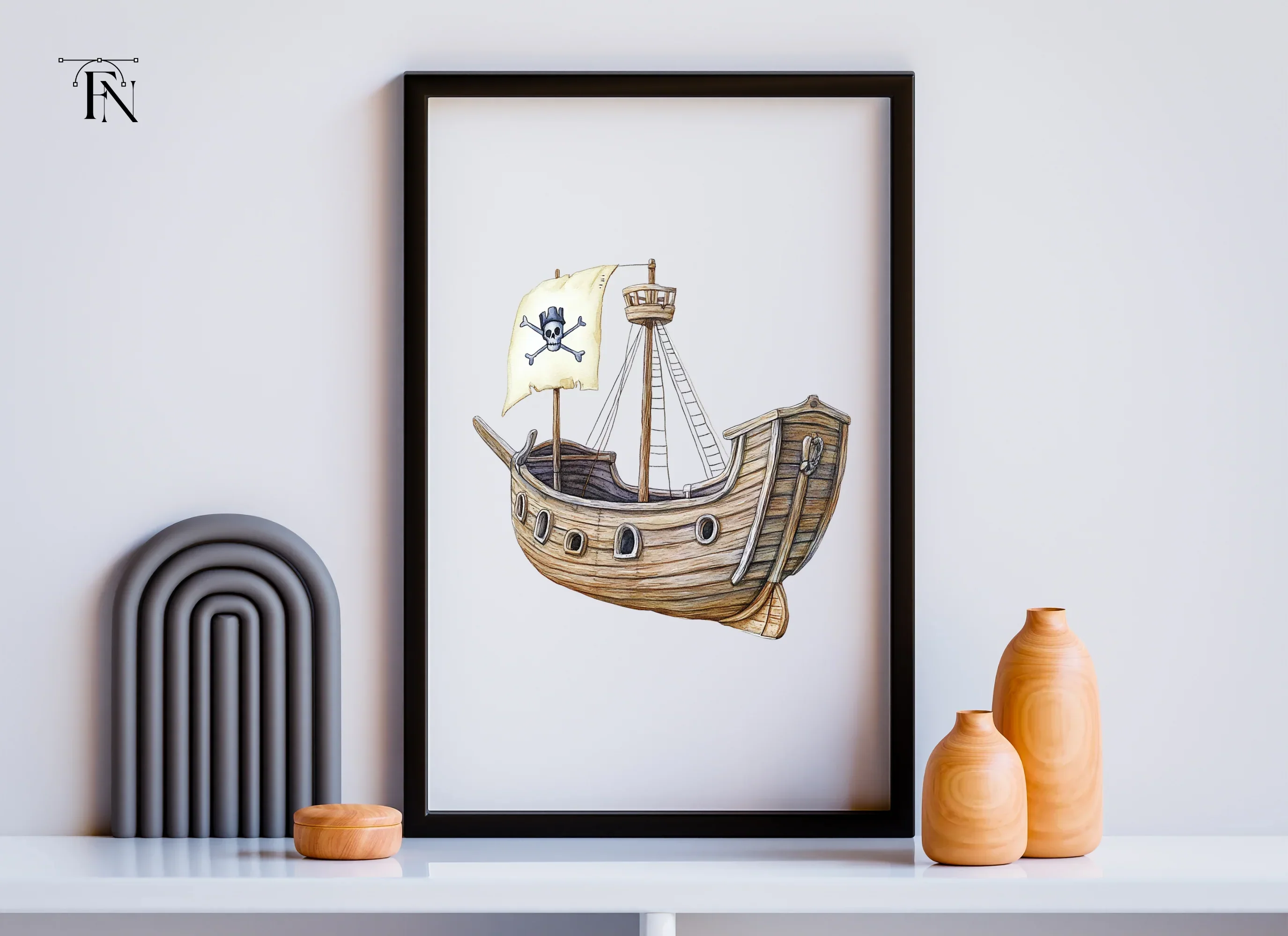 Pirate Ship Clipart Bundle - Image 5