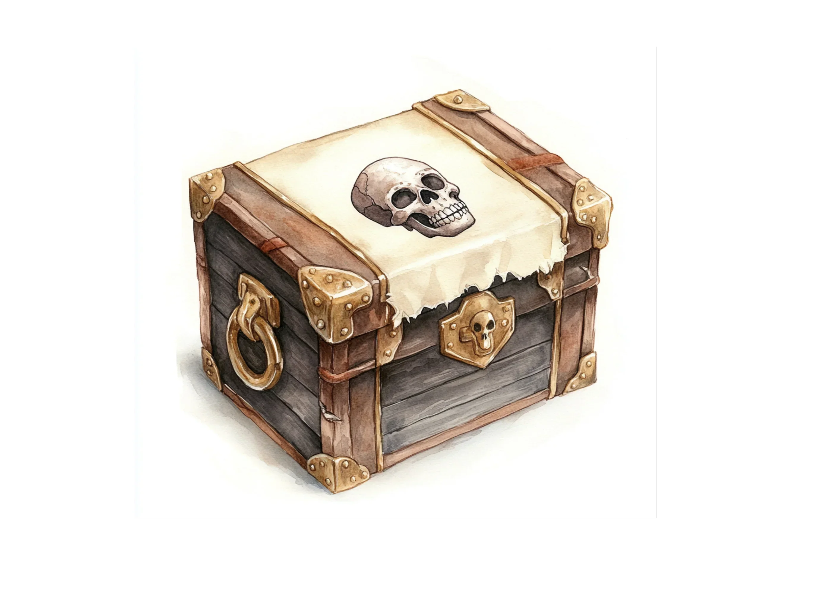 Pirate Treasure Chests with Skulls Clipart Bundle - Image 3