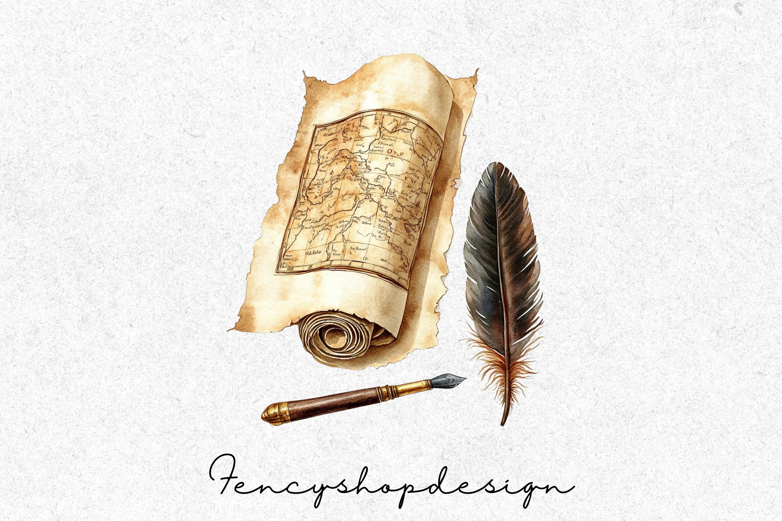 Pirate Treasure Map Adventure Clipart Bundle - Image 4