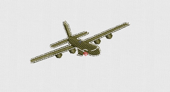 Plane Embroidery Design