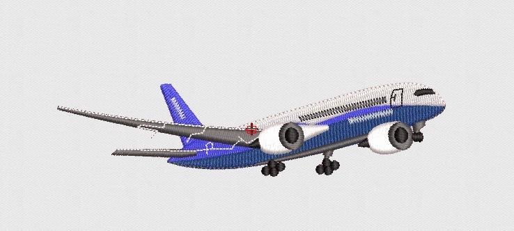 Plane Embroidery Design