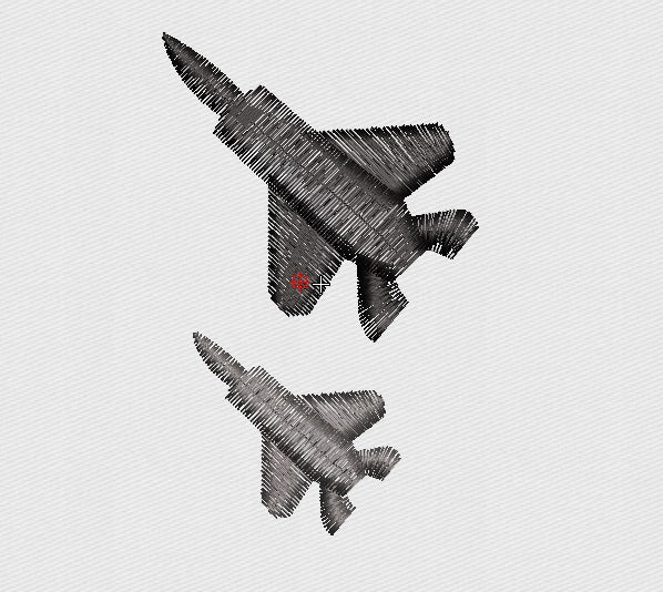 Plane Embroidery Design