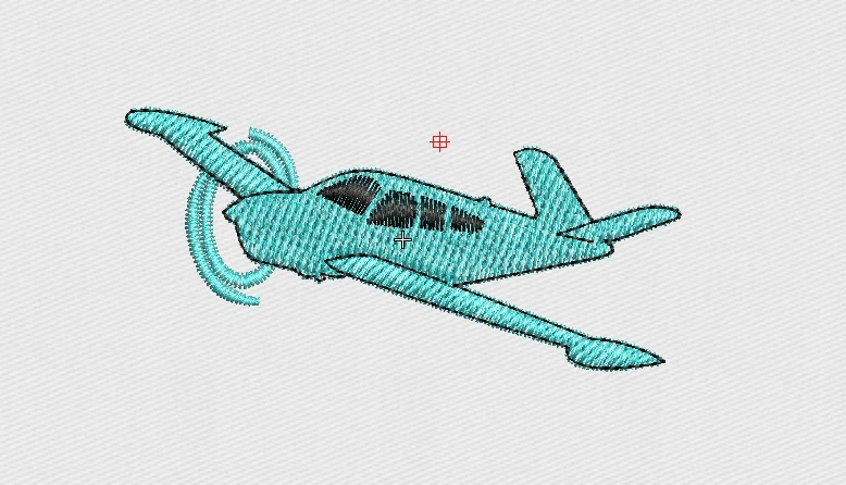Plane Embroidery Design