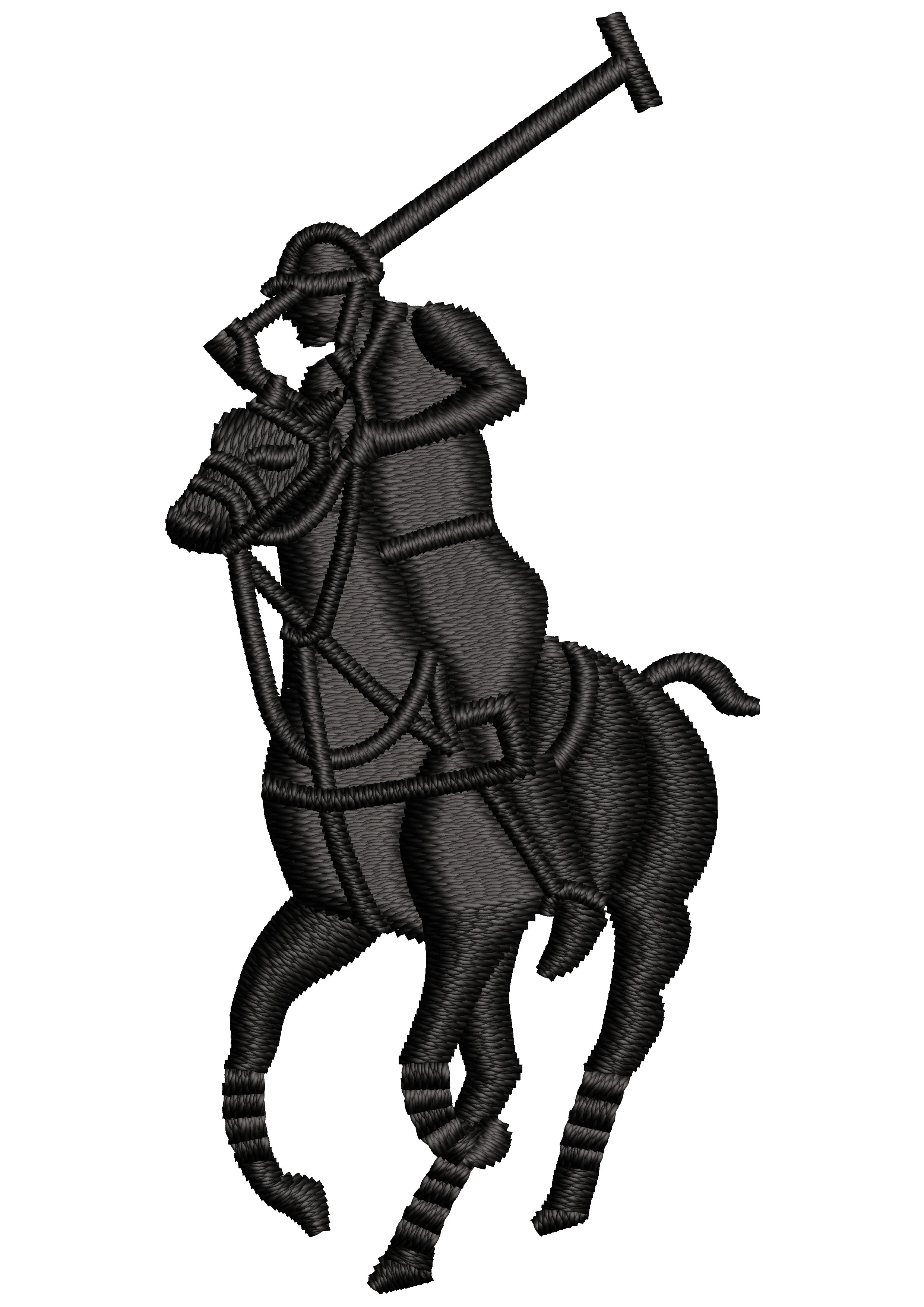 Player Of Rider Embroidery Design