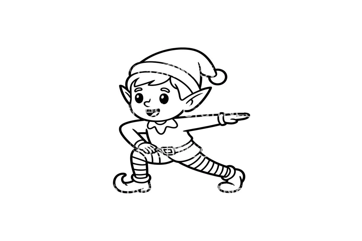 Playful Christmas Elf Coloring Books - Image 3