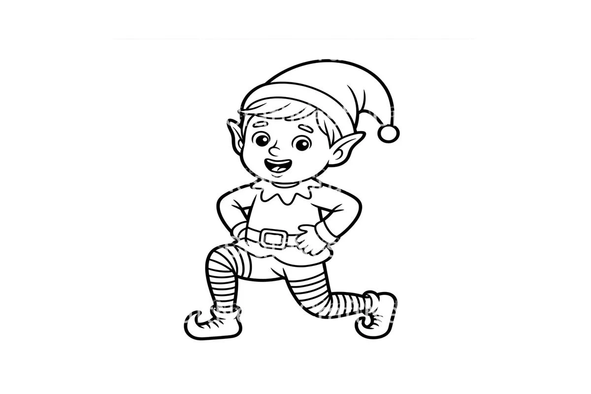 Playful Christmas Elf Coloring Books - Image 4