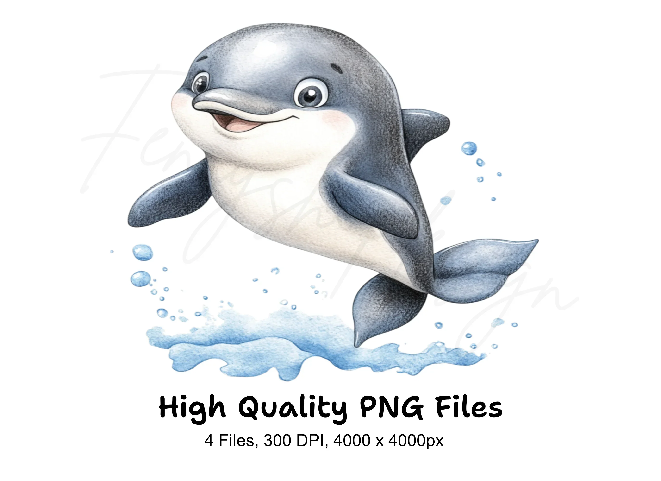 Playful Dolphin Clipart Bundle