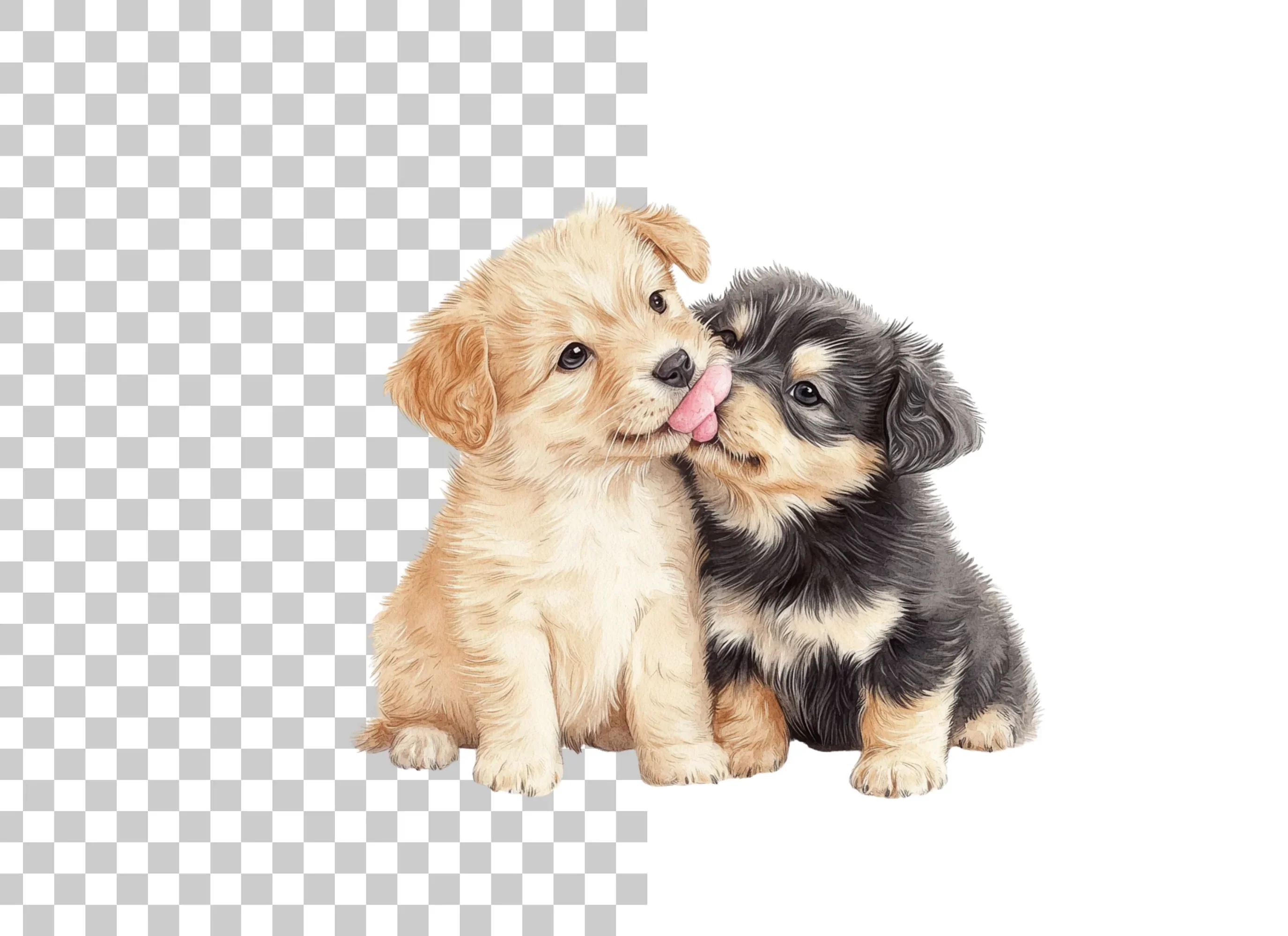 Playful Puppy Kisses Clipart Bundle - Image 2