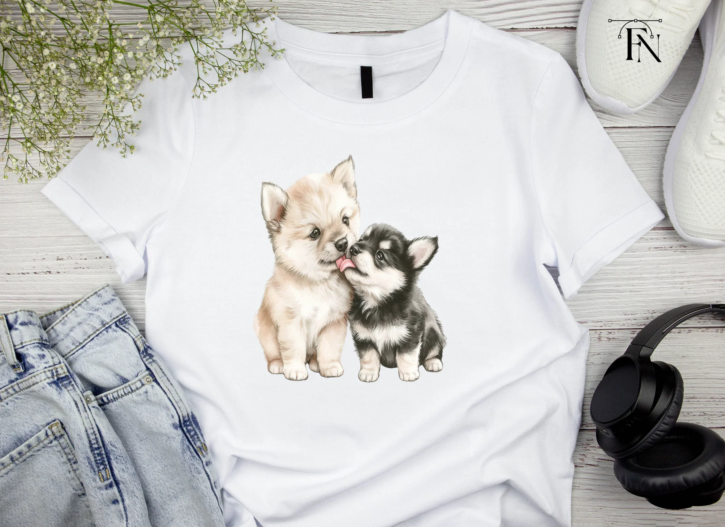 Playful Puppy Kisses Clipart Bundle - Image 4