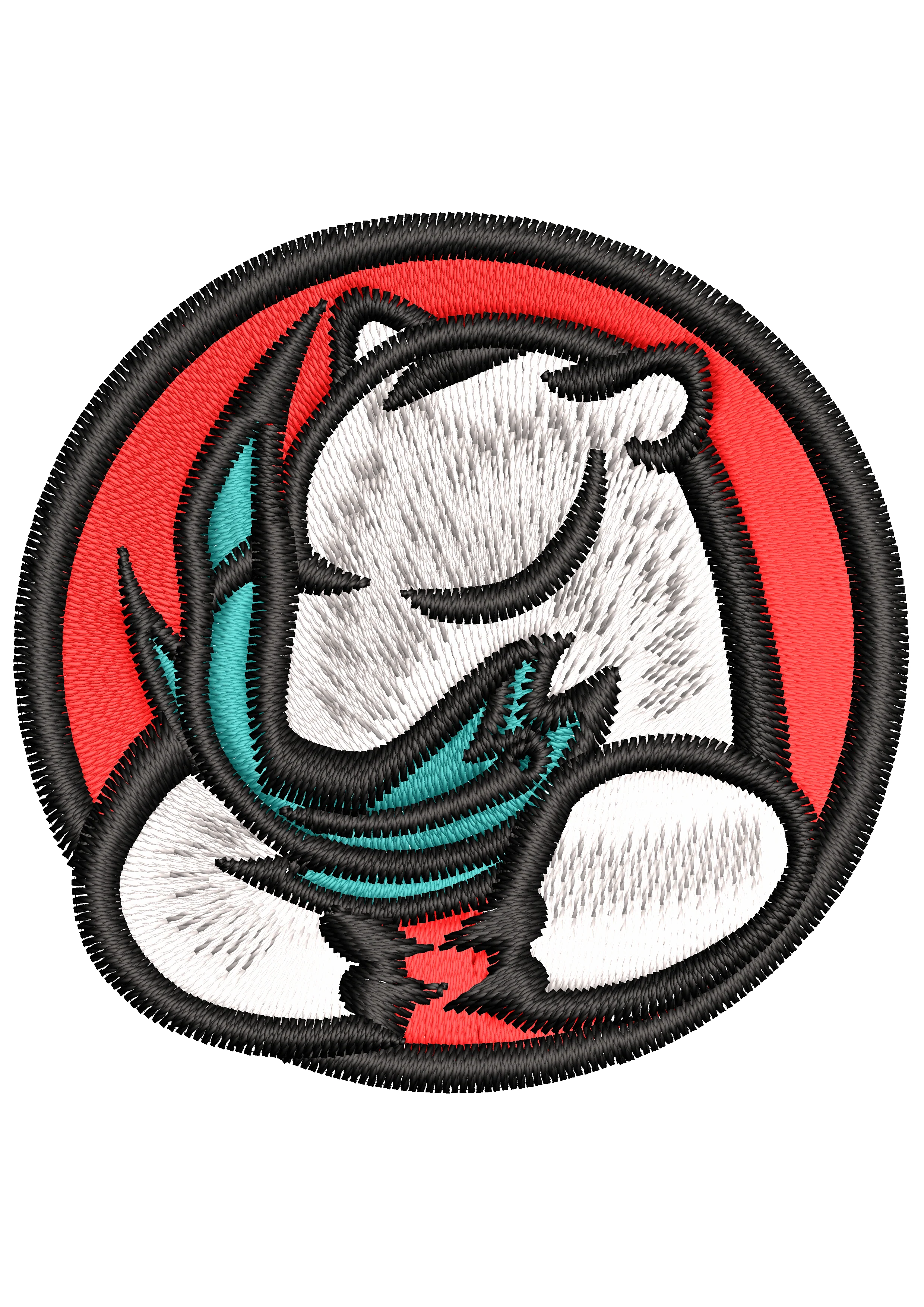 Polar Bear Embroidery Design