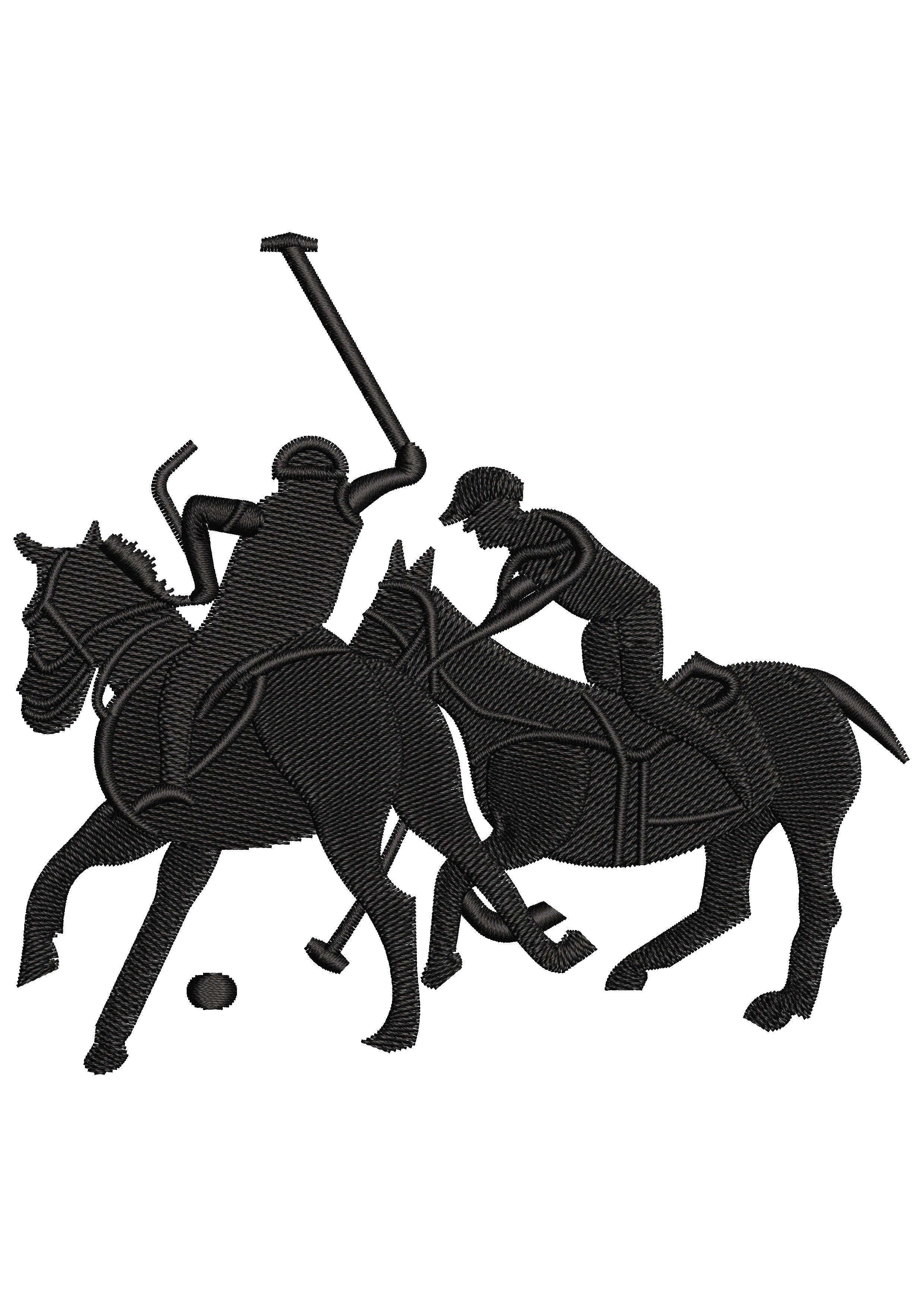 Polo Player Embroidery Design
