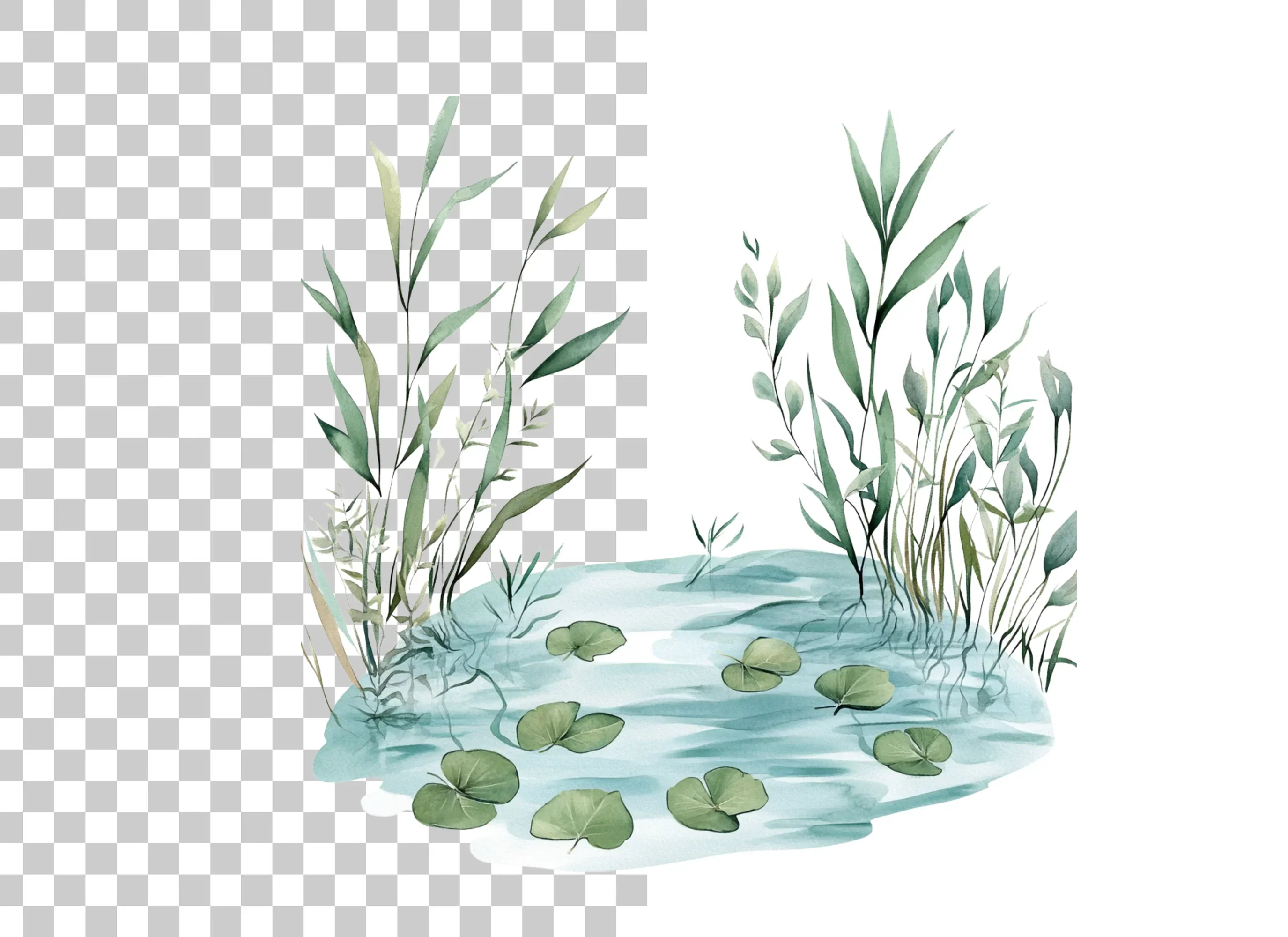 Pond Water Plant Clipart Bundle - Image 2