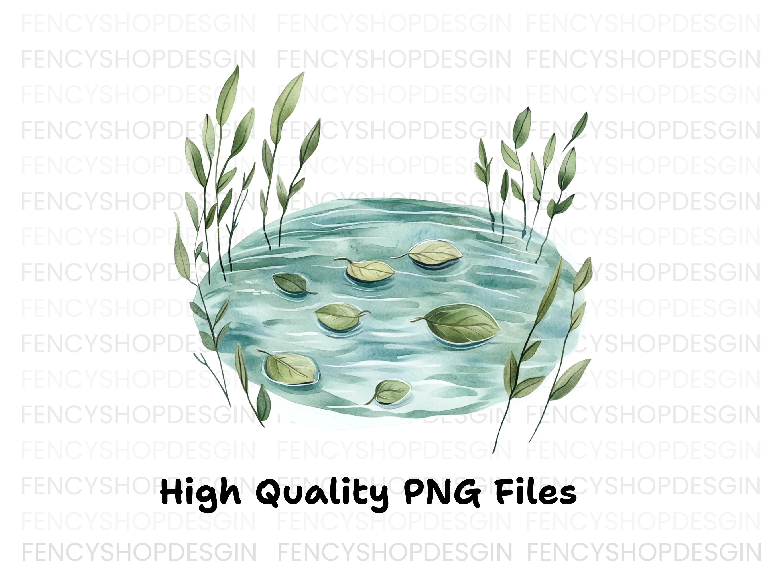 Pond Water Plant Clipart Bundle - Image 3