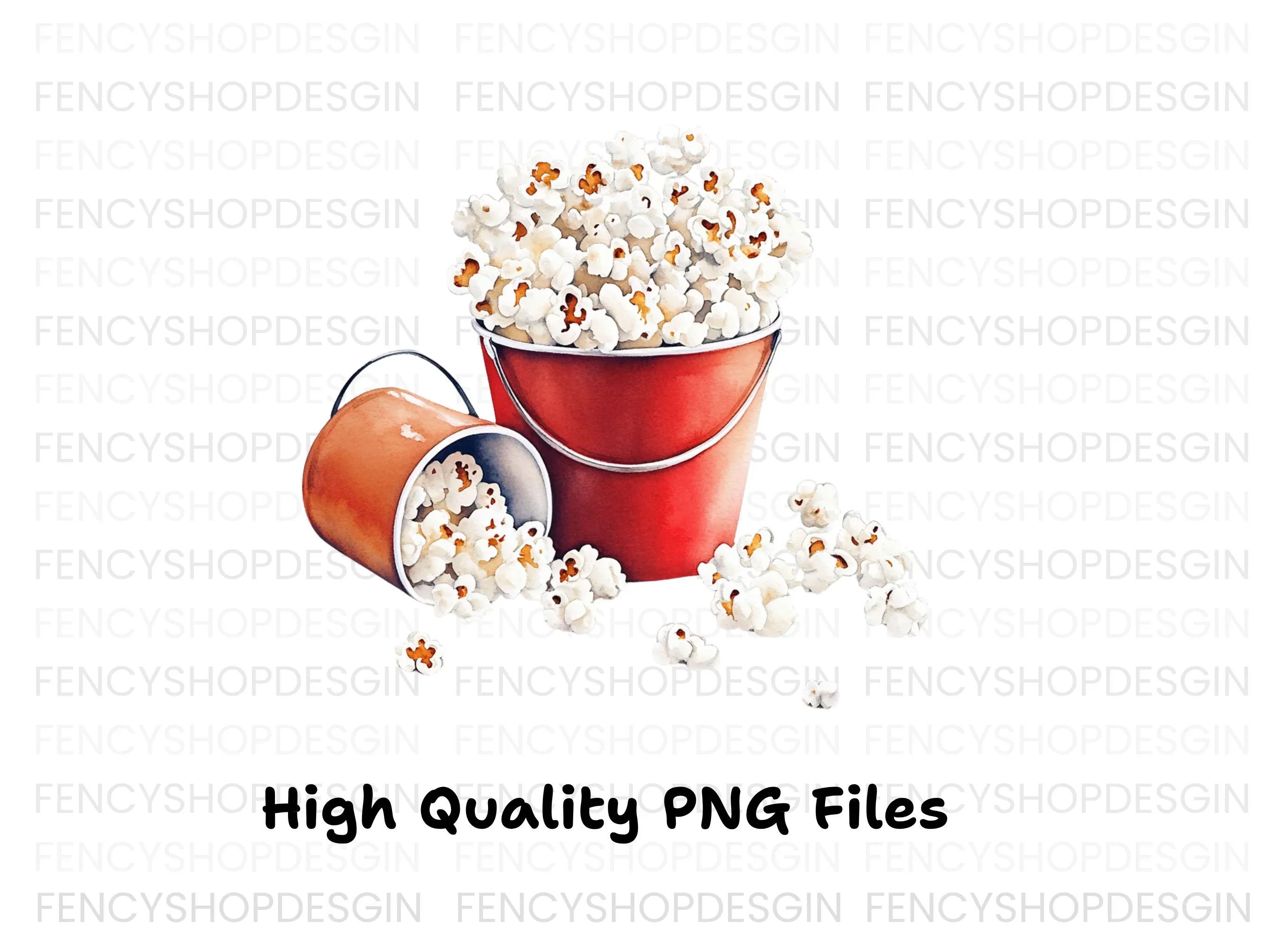 Popcorn Buckets Clipart Bundle - Image 3