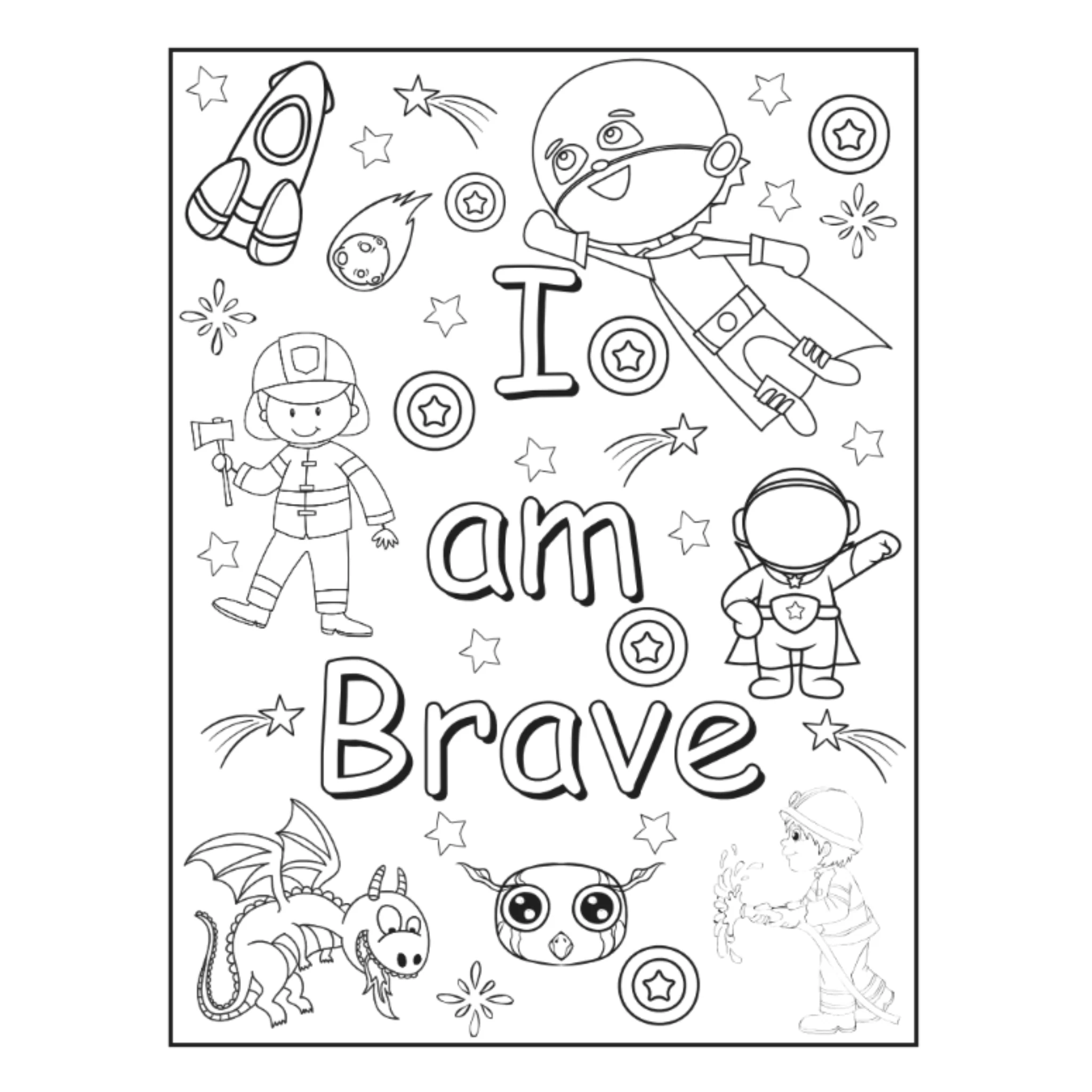 Positive Affirmations Coloring Book for Boys - Image 2