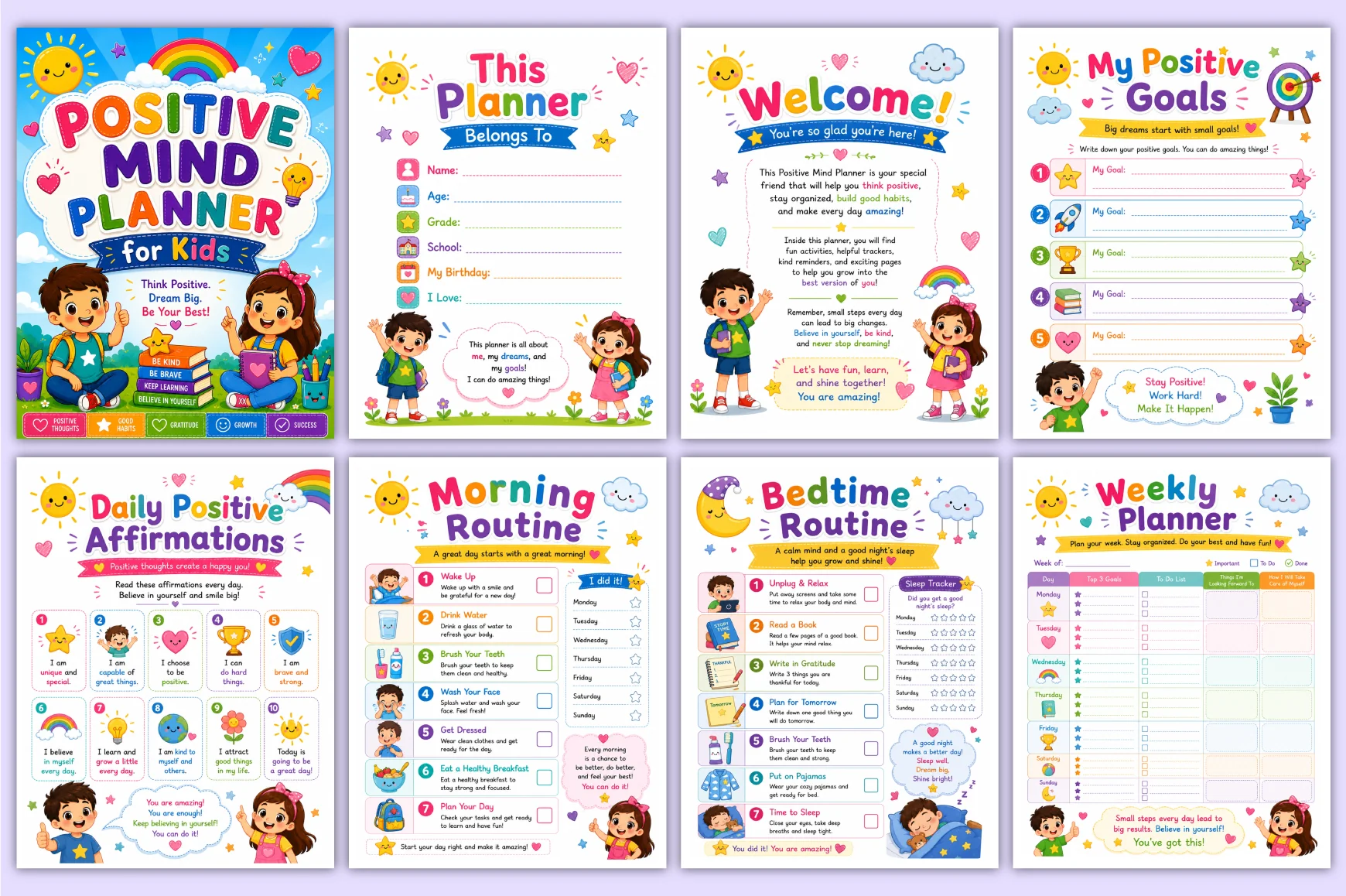 Positive Mind For Kids Planner - Image 2